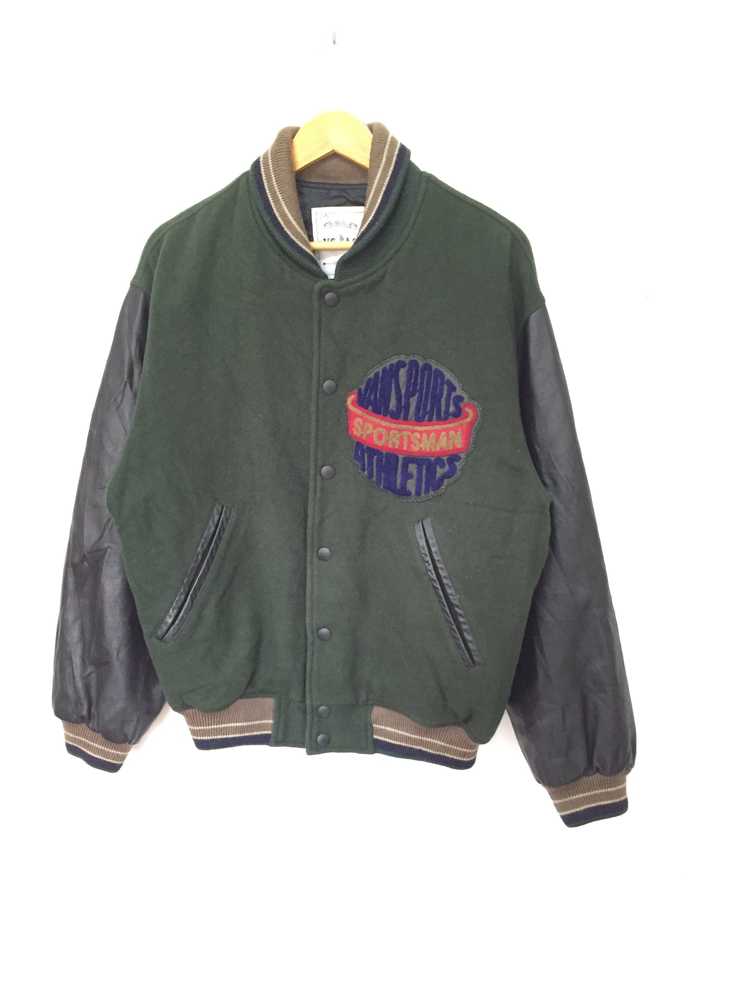 Japanese Brand 90's VAN SPORT Varsity leather jacket Size US M / EU 48-50 / 2 - 2 Thumbnail
