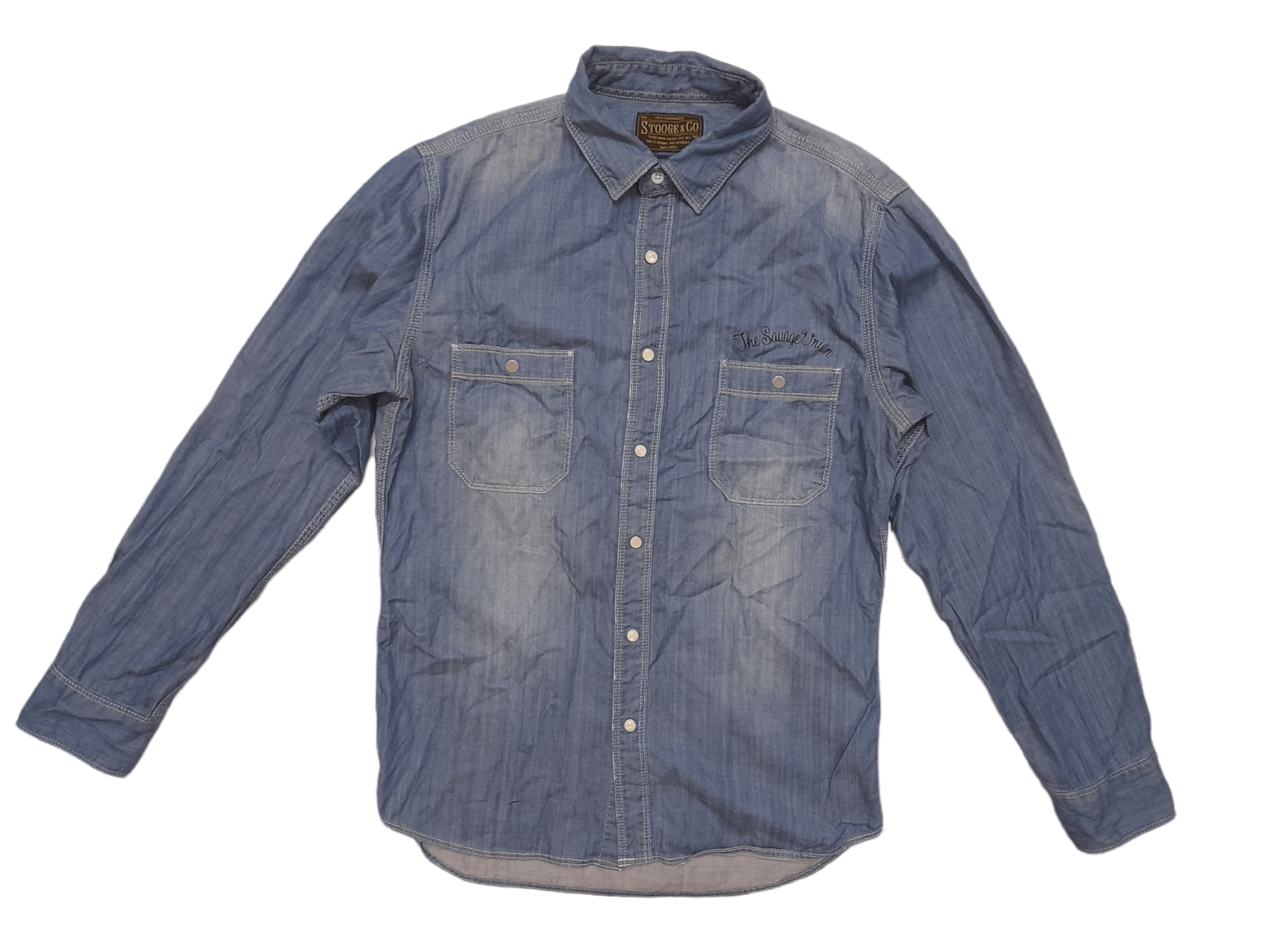 Japanese Brand Stooge & Co Savage Union Made Shirt Buffalo (E270) Size US S / EU 44-46 / 1 - 4 Thumbnail