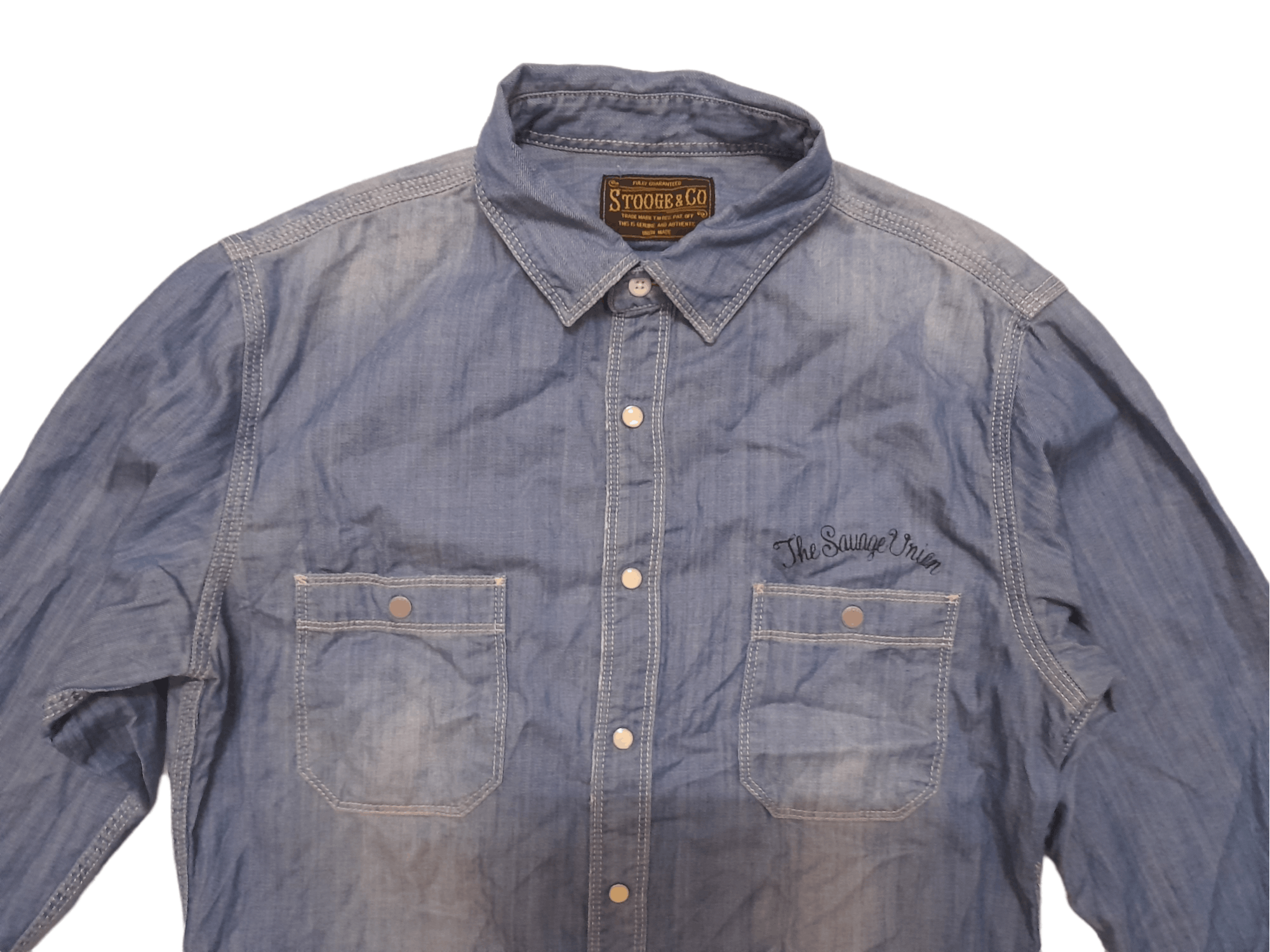 Japanese Brand Stooge & Co Savage Union Made Shirt Buffalo (E270) Size US S / EU 44-46 / 1 - 5 Thumbnail