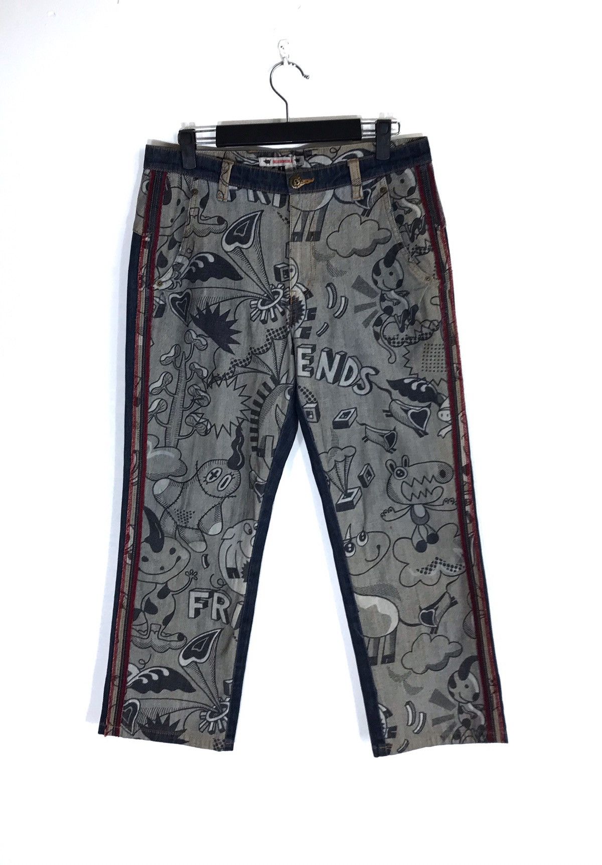 Japanese Brand Made In Japan Olleborebla Full Print Light Cropped Jeans Size US 30 / EU 46 - 1 Thumbnail