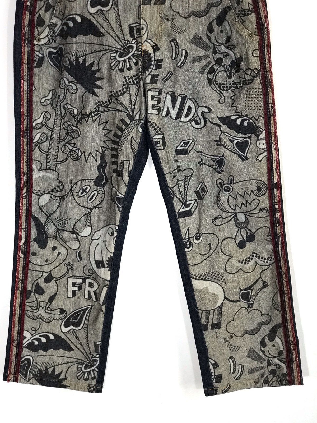 Japanese Brand Made In Japan Olleborebla Full Print Light Cropped Jeans Size US 30 / EU 46 - 3 Thumbnail