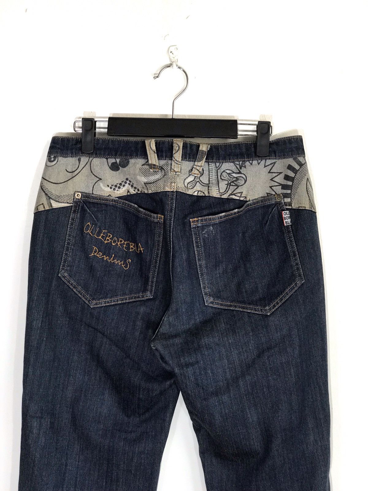 Japanese Brand Made In Japan Olleborebla Full Print Light Cropped Jeans Size US 30 / EU 46 - 5 Thumbnail