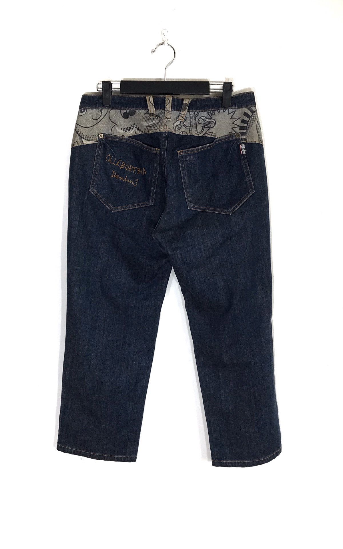 Japanese Brand Made In Japan Olleborebla Full Print Light Cropped Jeans Size US 30 / EU 46 - 4 Thumbnail