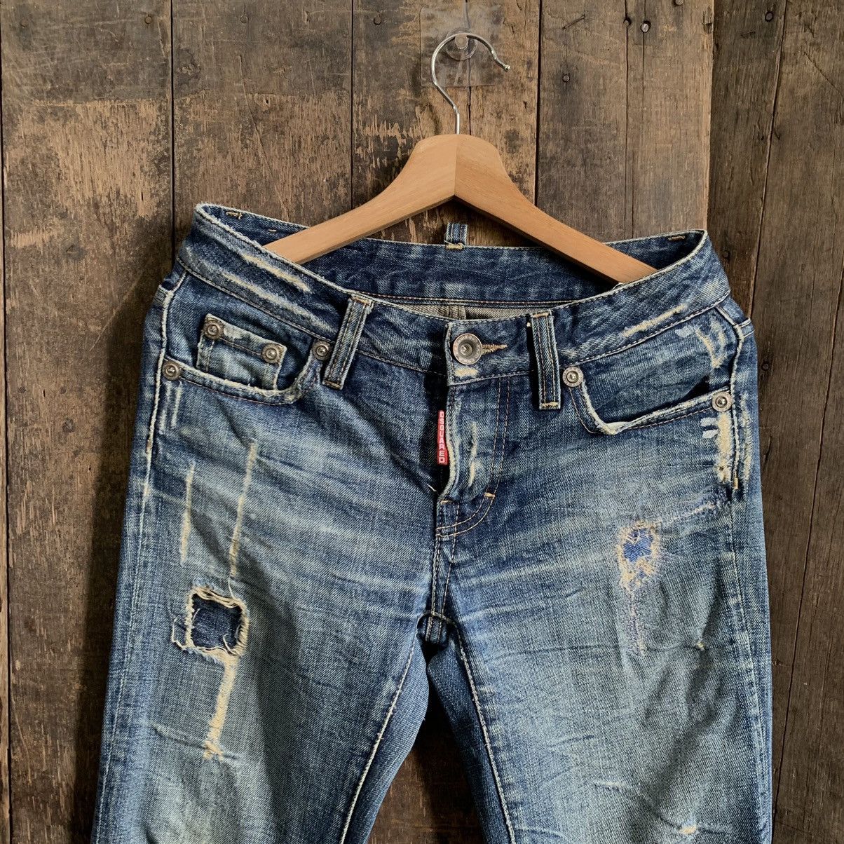 Dsquared2 Vintage Dsquared2 Distressed Denim Jeans Size 30" / US 8 / IT 44 - 3 Thumbnail