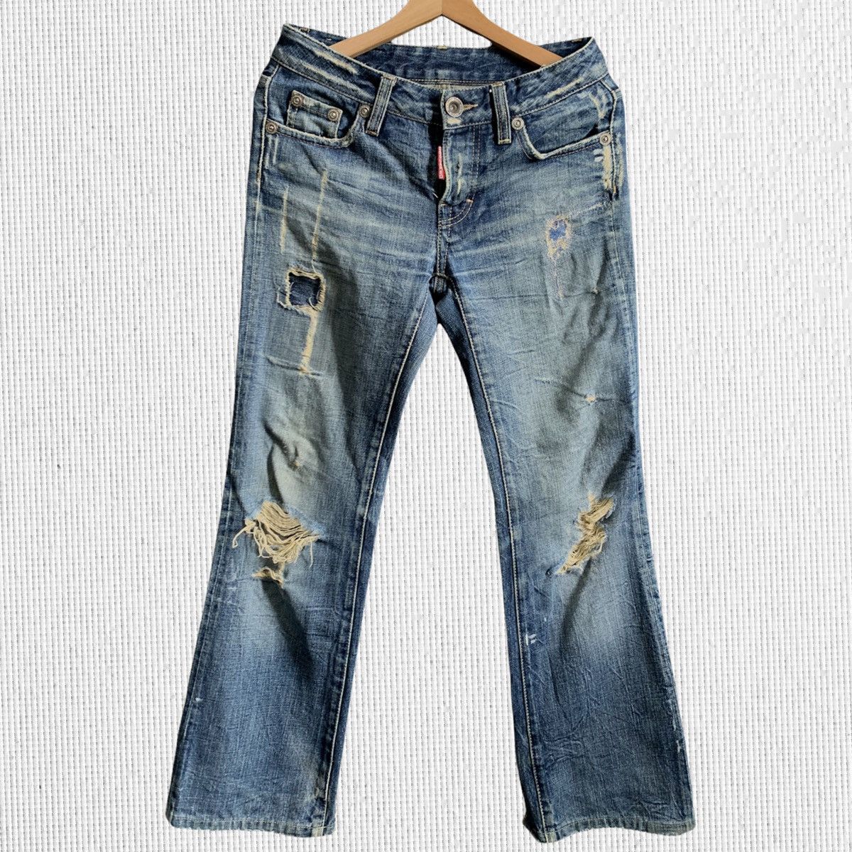 Dsquared2 Vintage Dsquared2 Distressed Denim Jeans Size 30" / US 8 / IT 44 - 1 Thumbnail