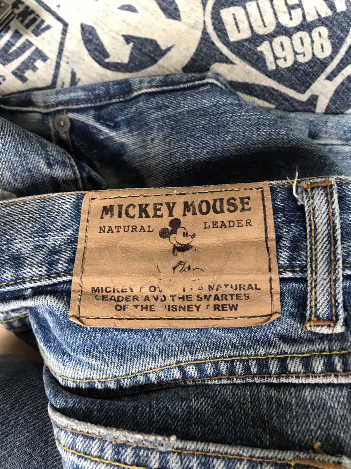 Disney Mickey Mouse by Disney Patch Work Distressed Jeans Size US 28 / EU 44 - 12 Thumbnail