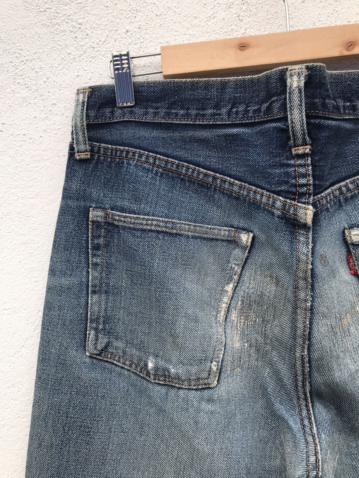 Vintage Denime Selvedge Distressed Zigzag Denim Jeans