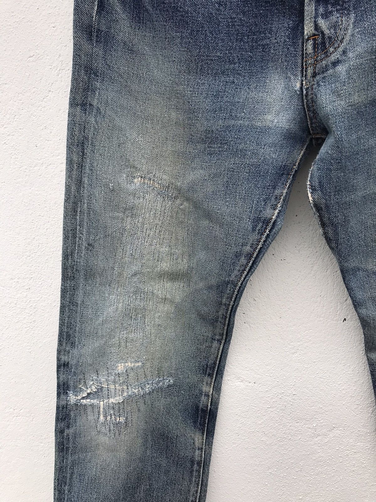 Vintage Denime Selvedge Distressed Zigzag Denim Jeans
