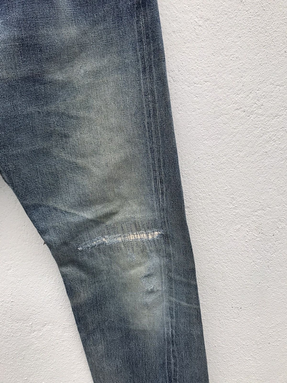 Vintage Denime Selvedge Distressed Zigzag Denim Jeans