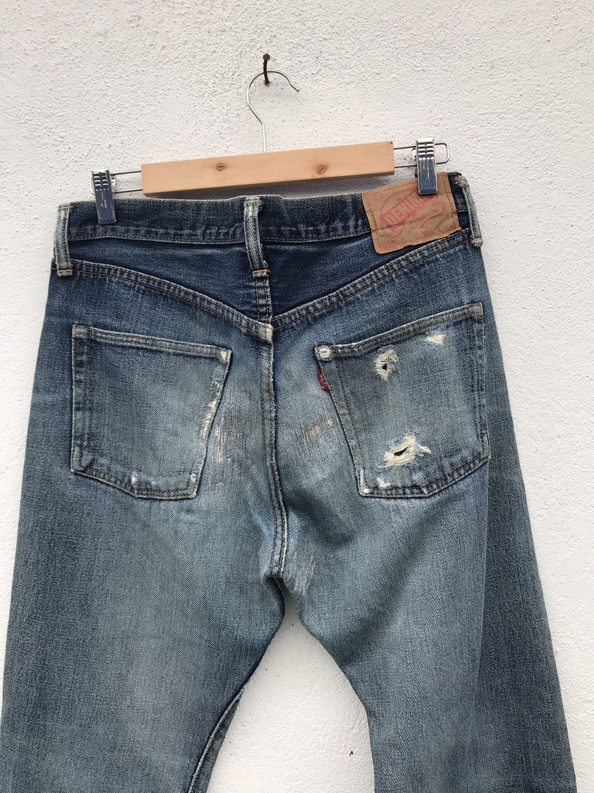 Vintage Denime Selvedge Distressed Zigzag Denim Jeans