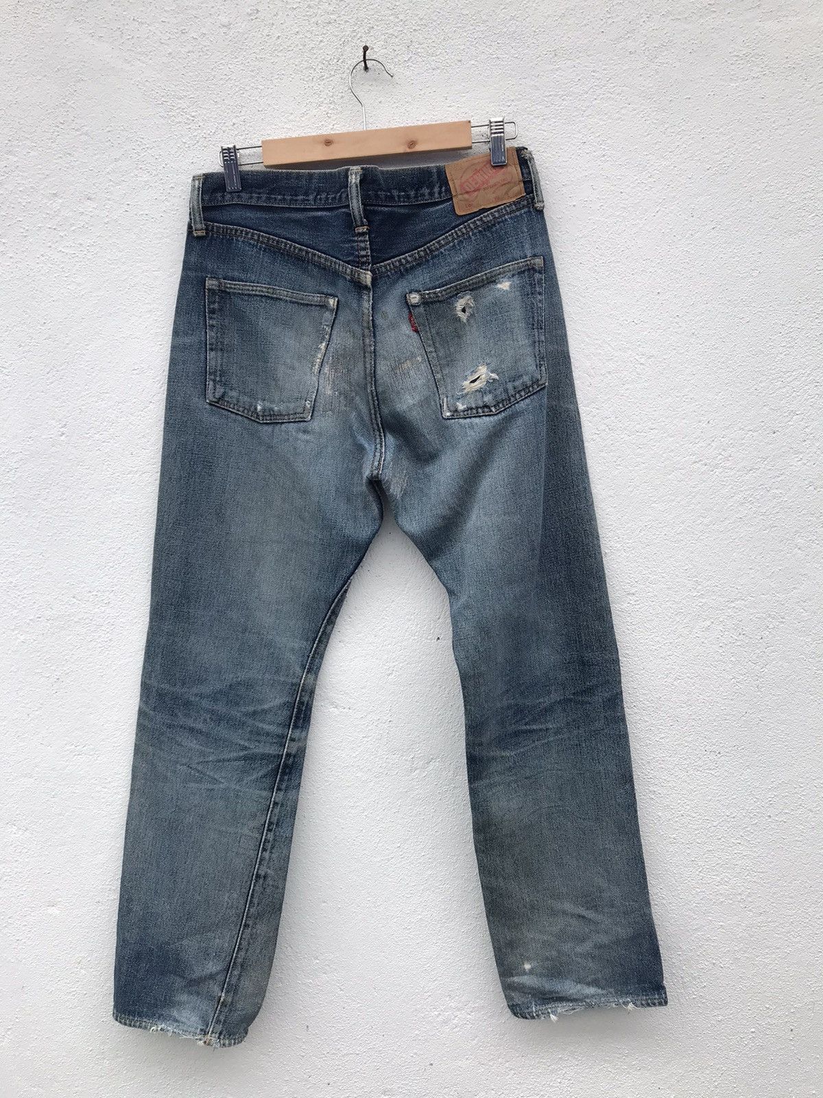 Vintage Denime Selvedge Distressed Zigzag Denim Jeans