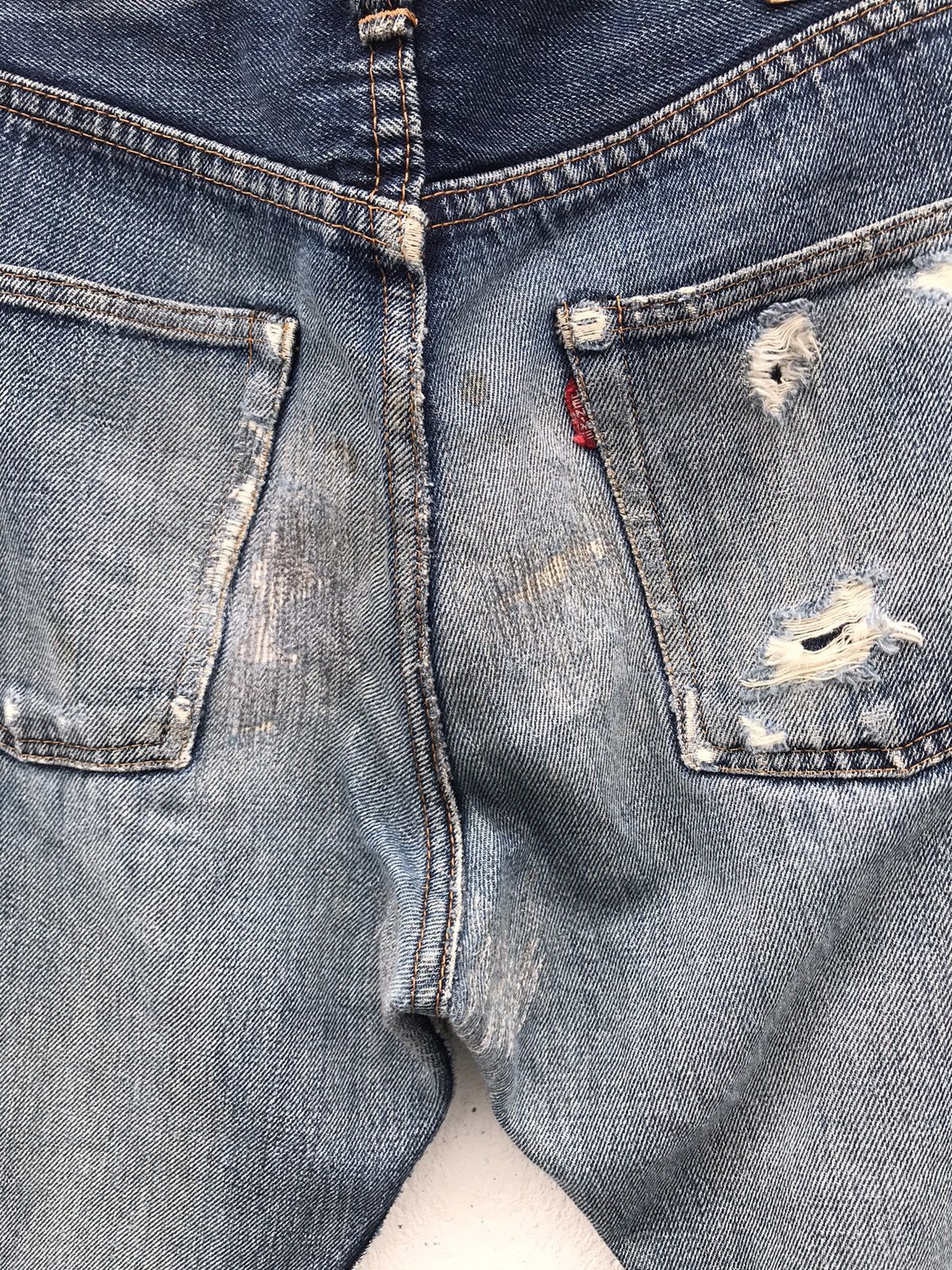 Vintage Denime Selvedge Distressed Zigzag Denim Jeans