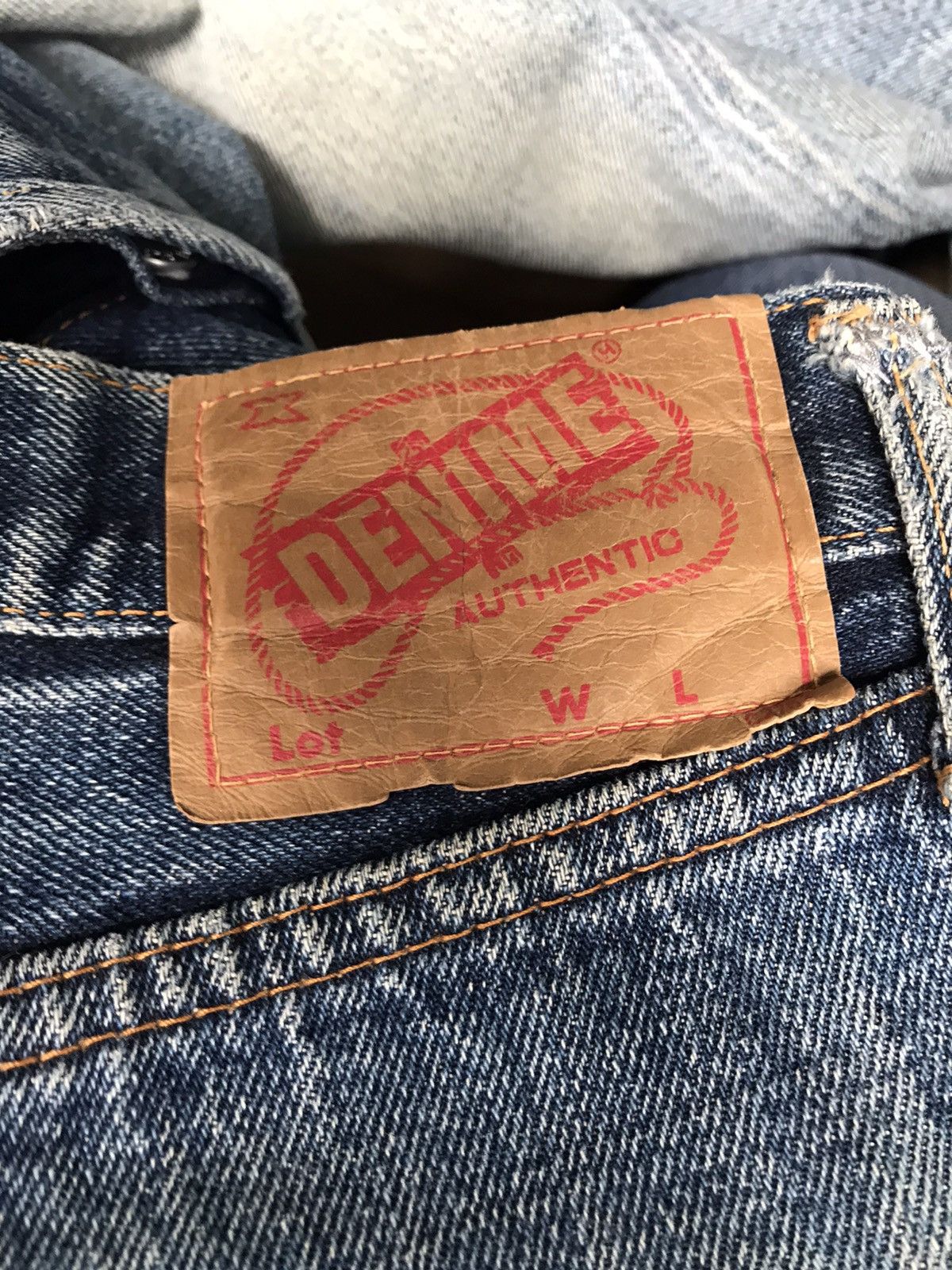 Vintage Denime Selvedge Distressed Zigzag Denim Jeans
