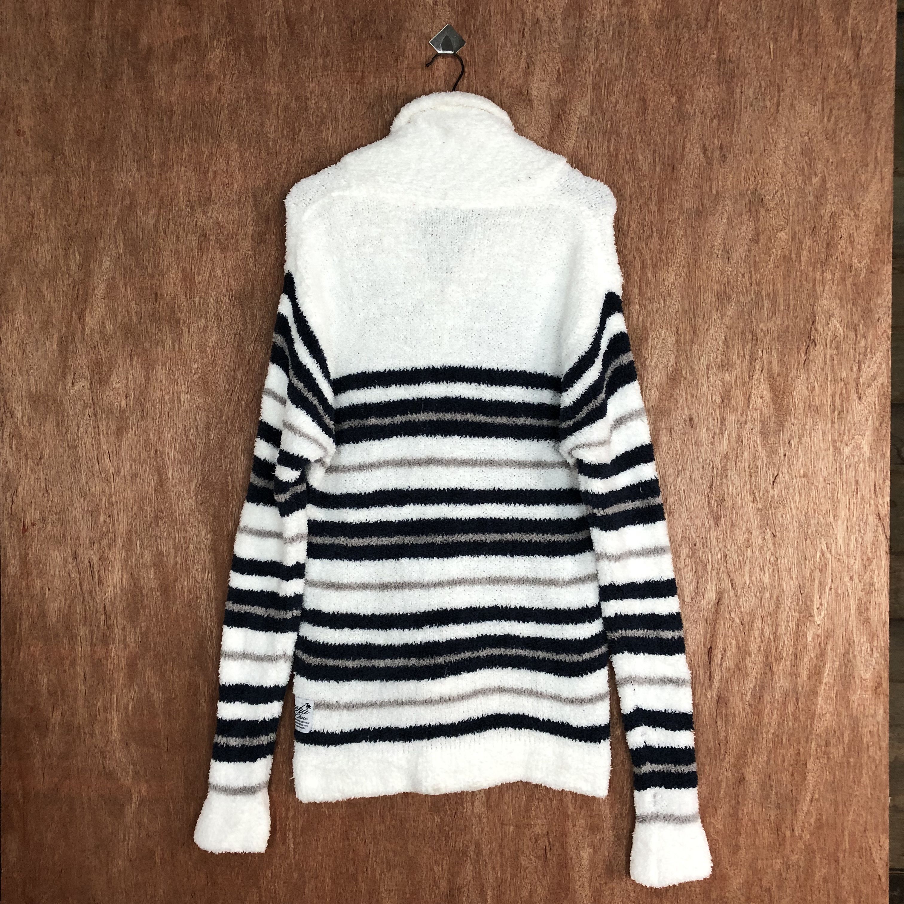 Vintage Gatteha California Stripe Shag Fur Mohair Knitwear #6714 Size US L / EU 52-54 / 3 - 9 Thumbnail