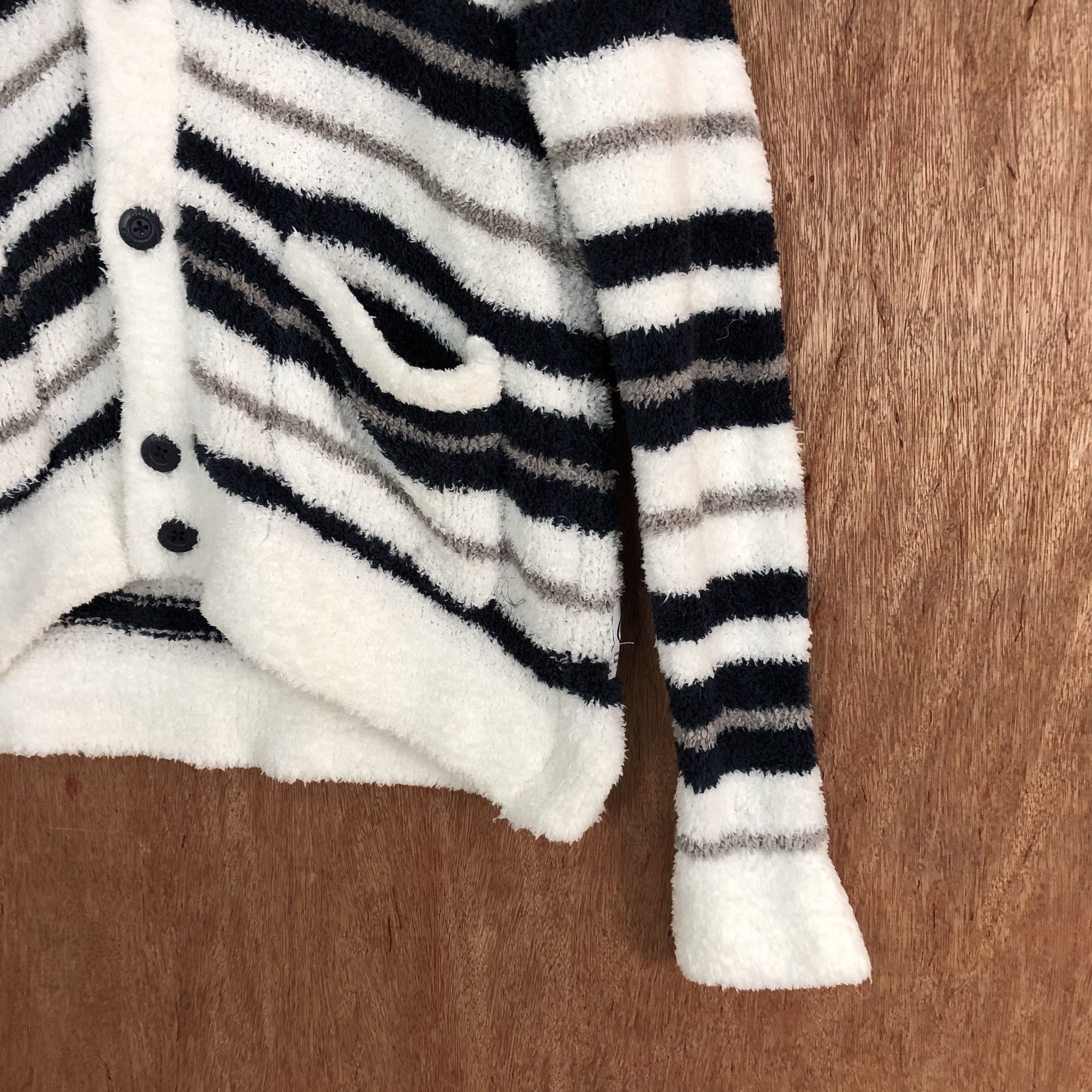 Vintage Gatteha California Stripe Shag Fur Mohair Knitwear #6714 Size US L / EU 52-54 / 3 - 5 Thumbnail
