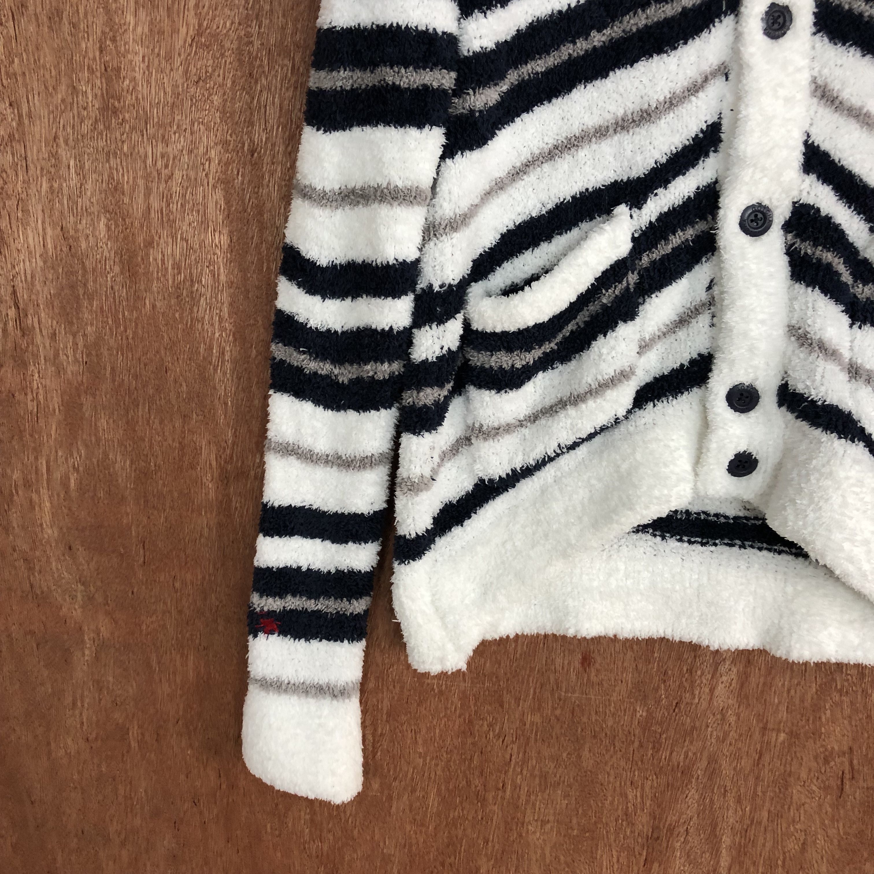 Vintage Gatteha California Stripe Shag Fur Mohair Knitwear #6714 Size US L / EU 52-54 / 3 - 4 Thumbnail