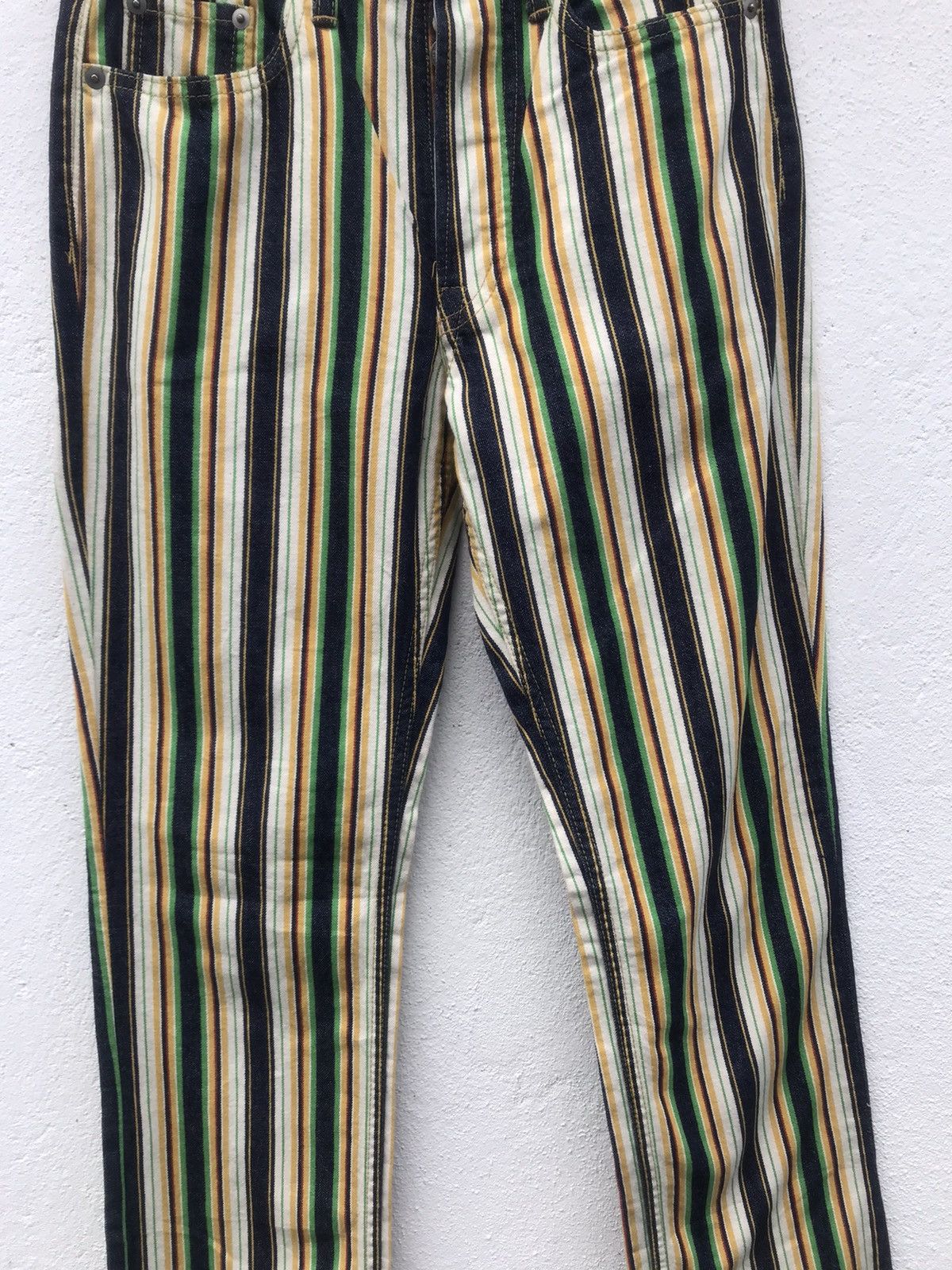 Japanese Brand MADE IN JAPAN TRISSH Stripe Multicolor Jeans Size US 27 - 4 Thumbnail