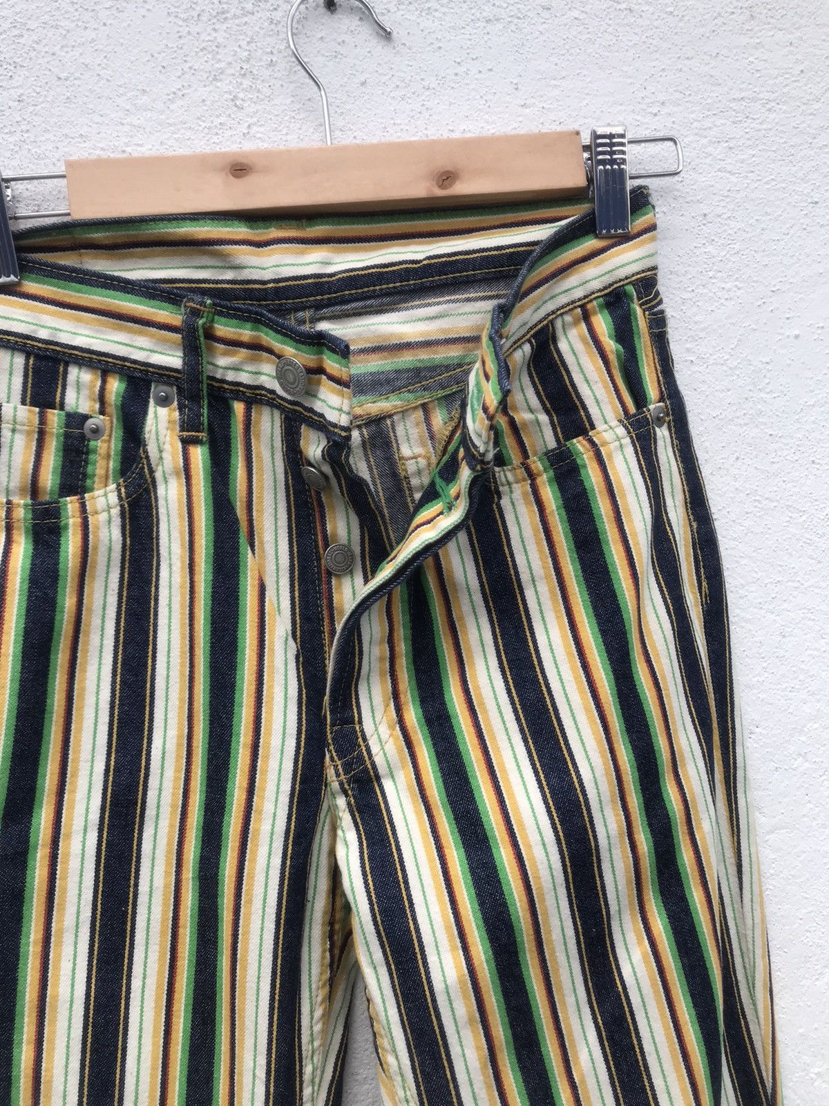 Japanese Brand MADE IN JAPAN TRISSH Stripe Multicolor Jeans Size US 27 - 7 Thumbnail