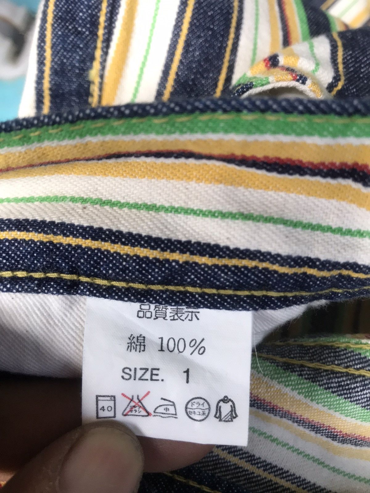 Japanese Brand MADE IN JAPAN TRISSH Stripe Multicolor Jeans Size US 27 - 14 Thumbnail