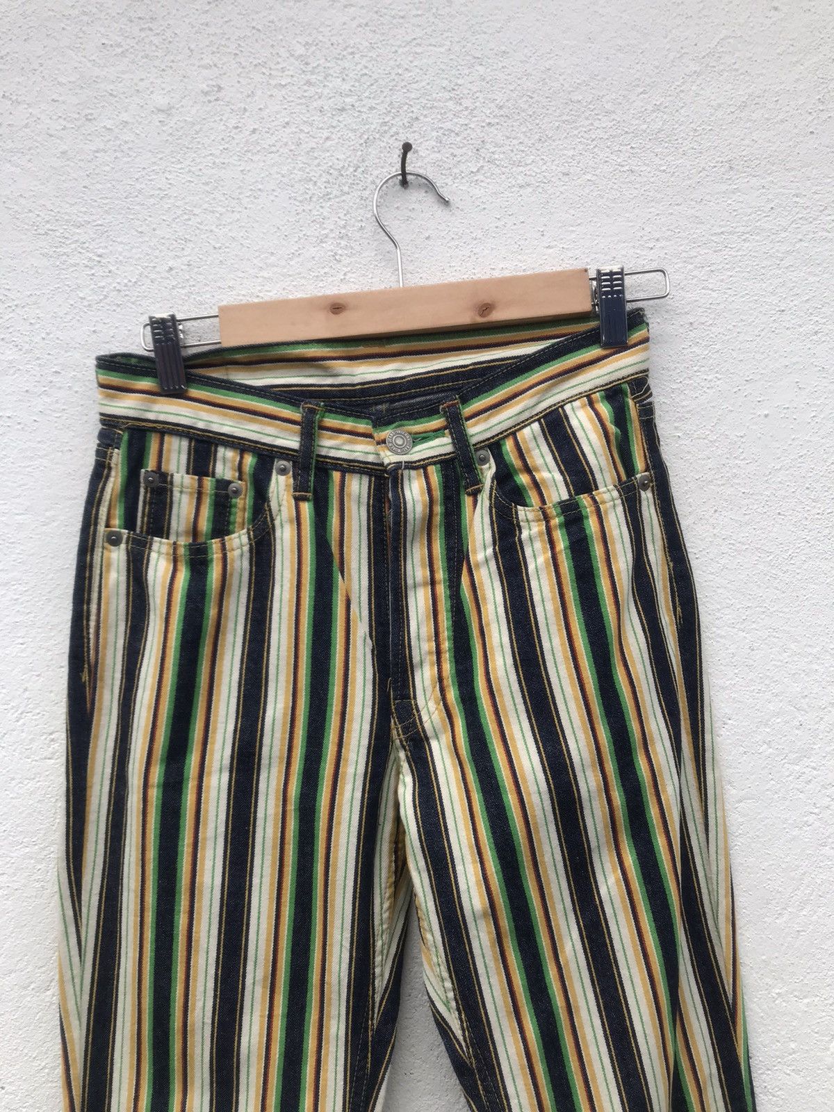 Japanese Brand MADE IN JAPAN TRISSH Stripe Multicolor Jeans Size US 27 - 3 Thumbnail