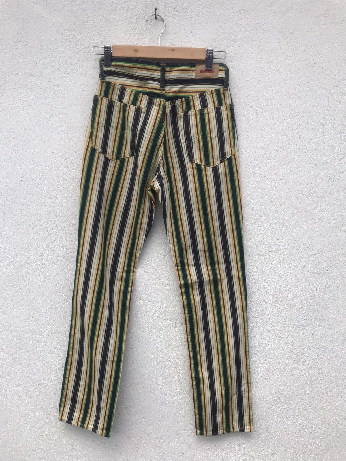 Japanese Brand MADE IN JAPAN TRISSH Stripe Multicolor Jeans Size US 27 - 9 Thumbnail