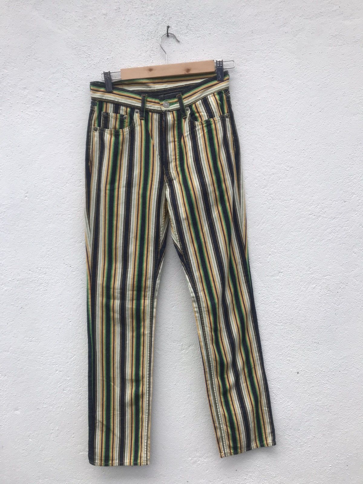 Japanese Brand MADE IN JAPAN TRISSH Stripe Multicolor Jeans Size US 27 - 2 Thumbnail