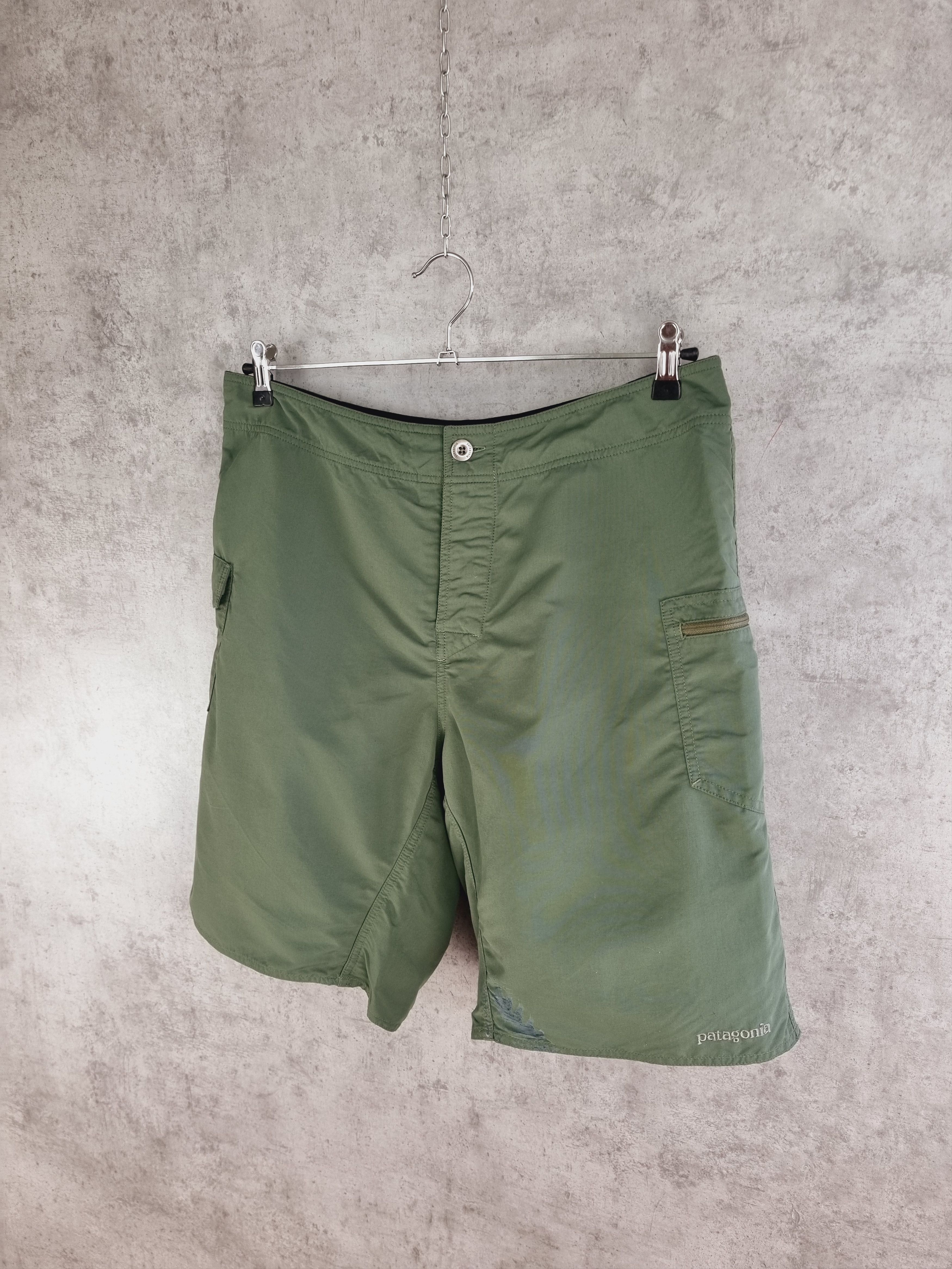 image of Military Patagonia Nylon Cargo Tracking Shorts in Khaki, Men's (Size 36)