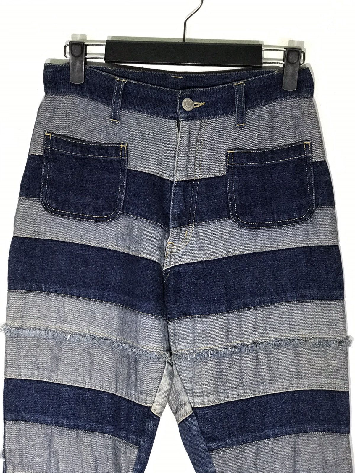 Japanese Brand Japanese Brand Custom Patchwork Flare Jeans Size 26" / US 2 / IT 38 - 2 Thumbnail