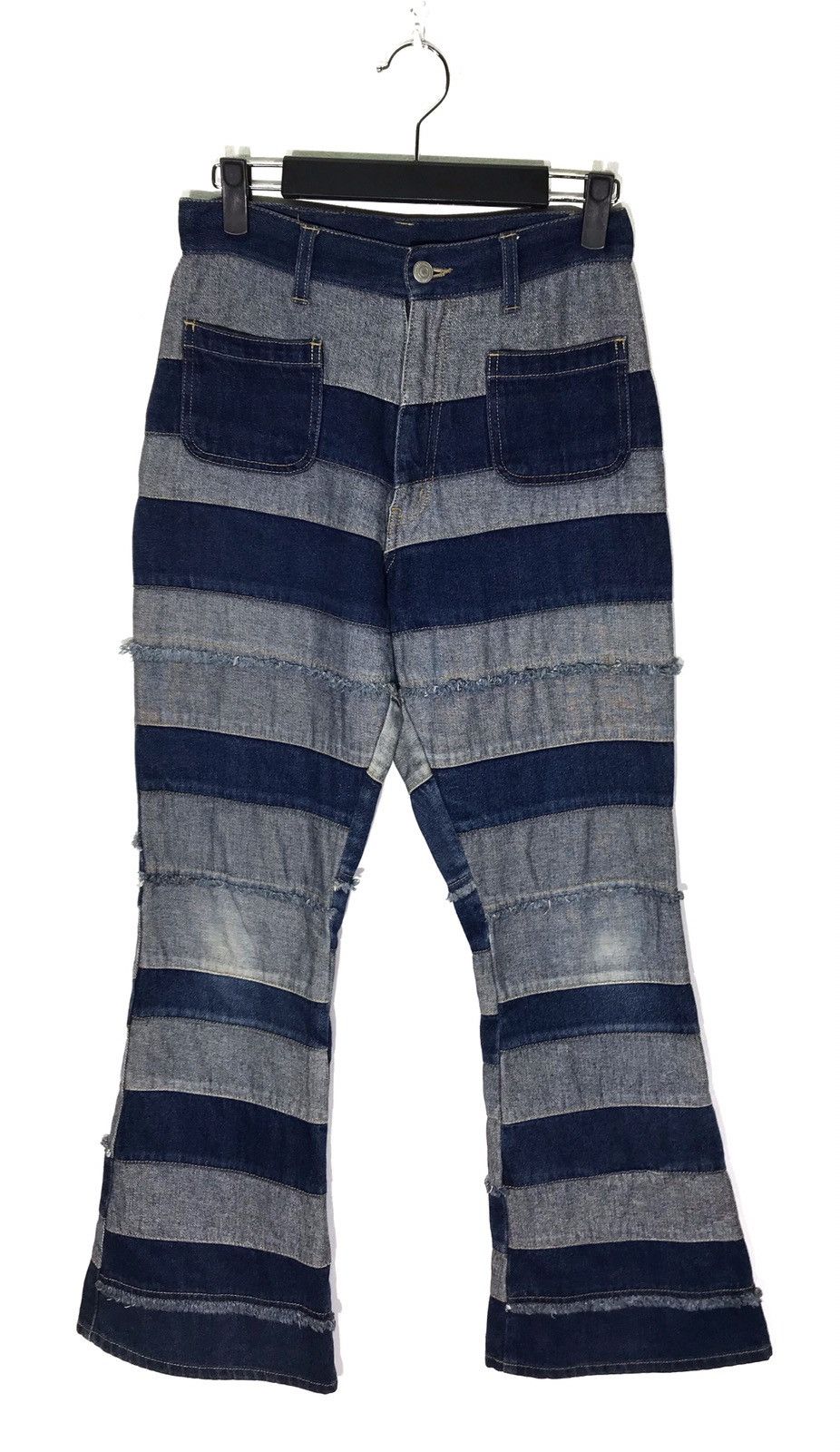 Japanese Brand Japanese Brand Custom Patchwork Flare Jeans Size 26" / US 2 / IT 38 - 1 Thumbnail