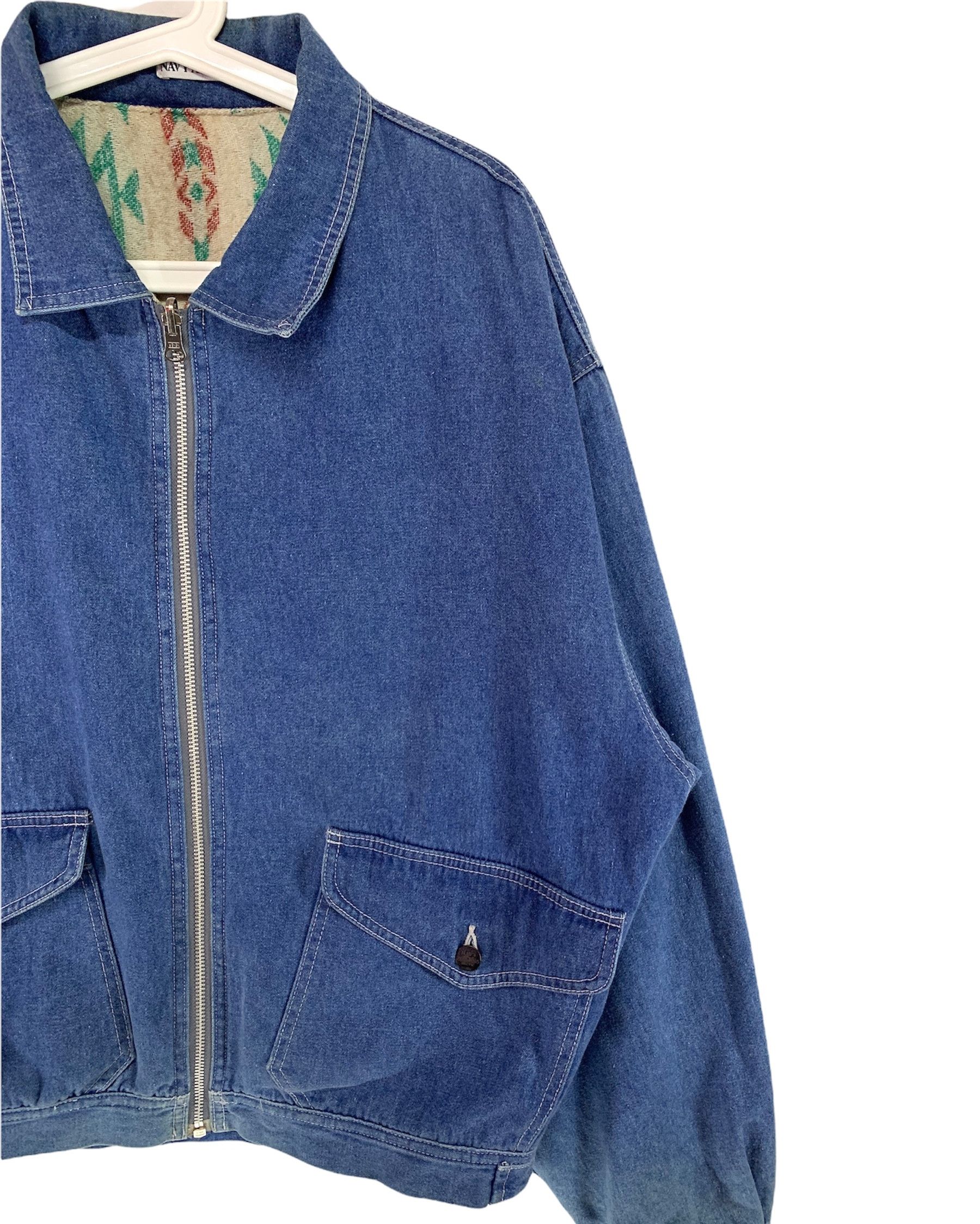 Boneville × C.P. Company Navy arctic Massimo Osti riversible navajo denim jacket Size US L / EU 52-54 / 3 - 7 Thumbnail