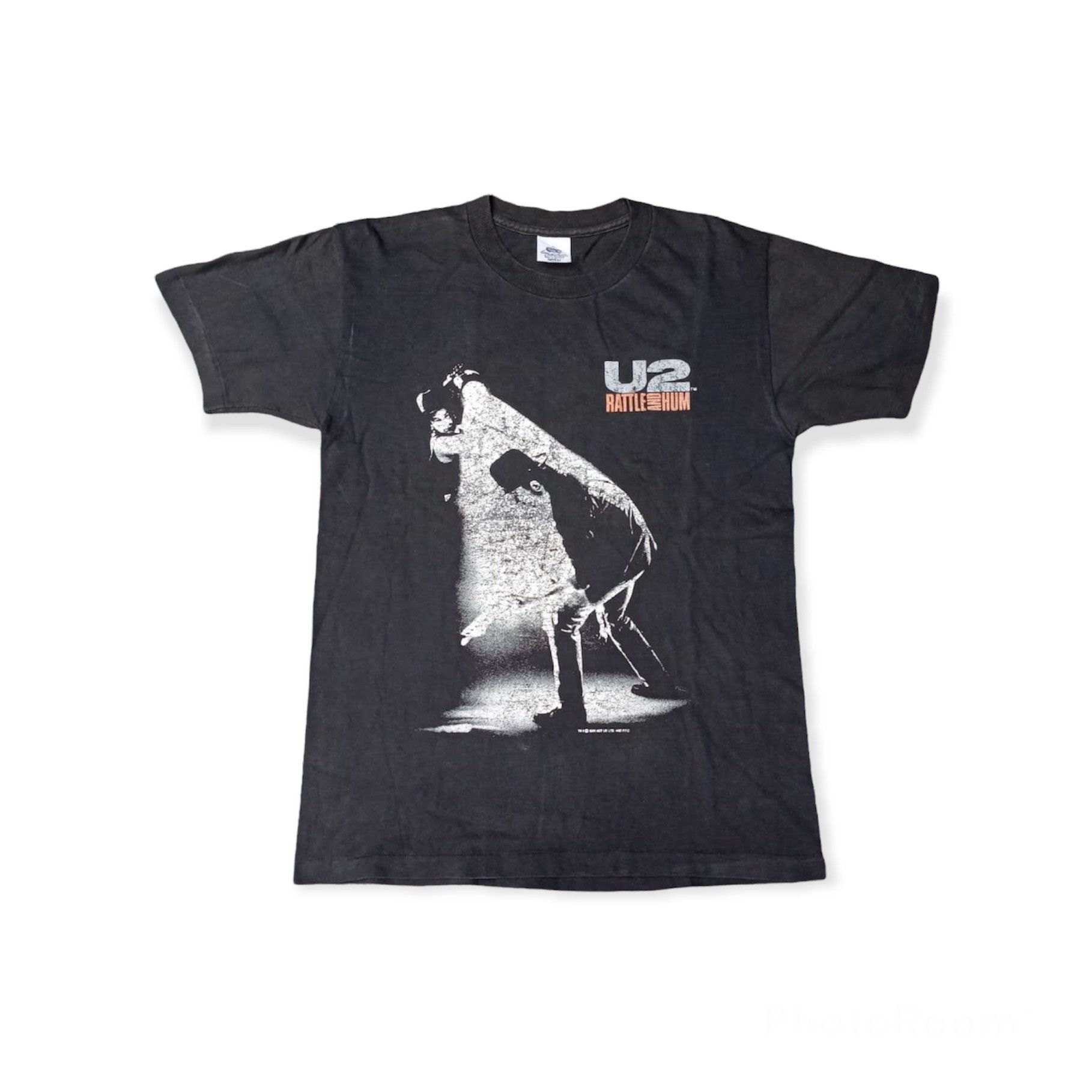 image of Vintage U2 Rattle And Hum Band Tees in Black, Men's (Size Medium)