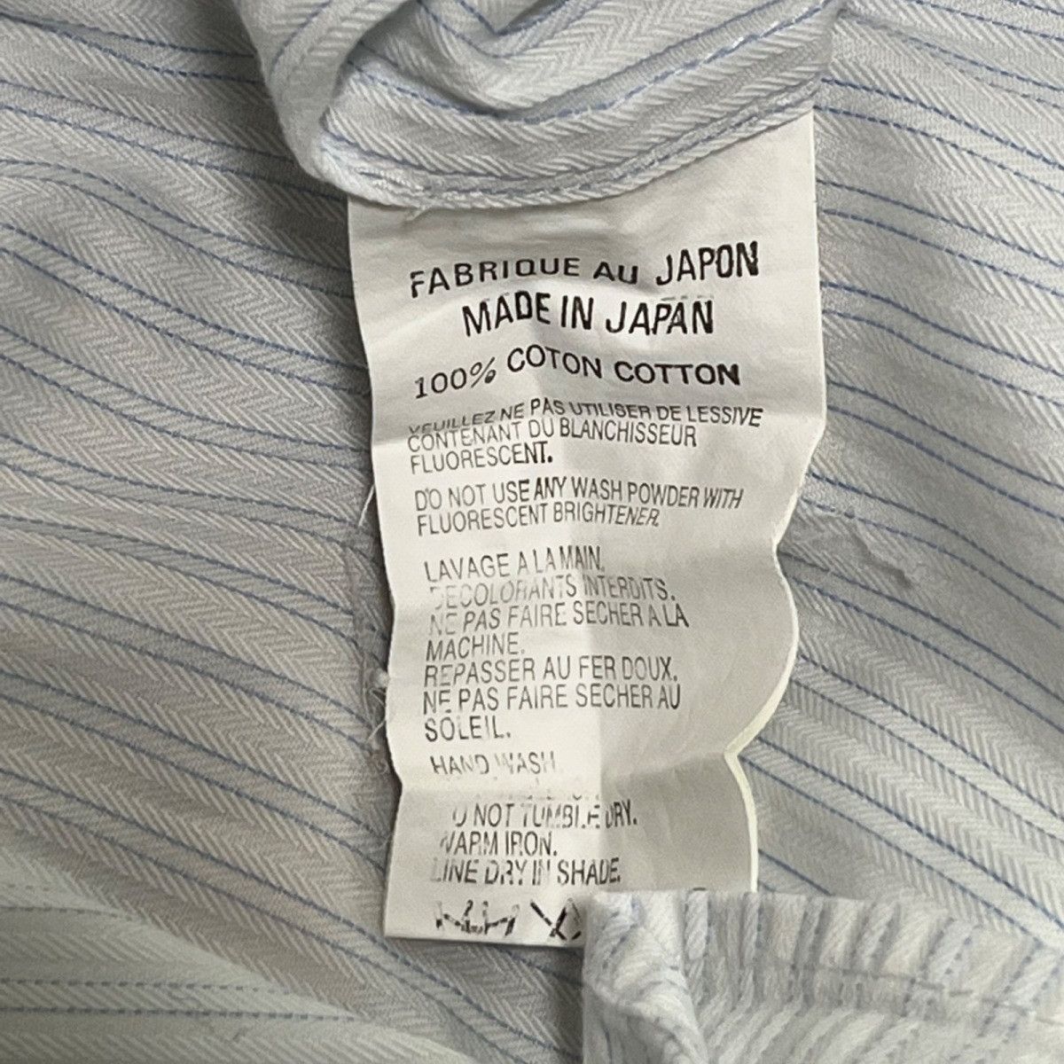 Shirt White x Blue Striped Long Sleeve