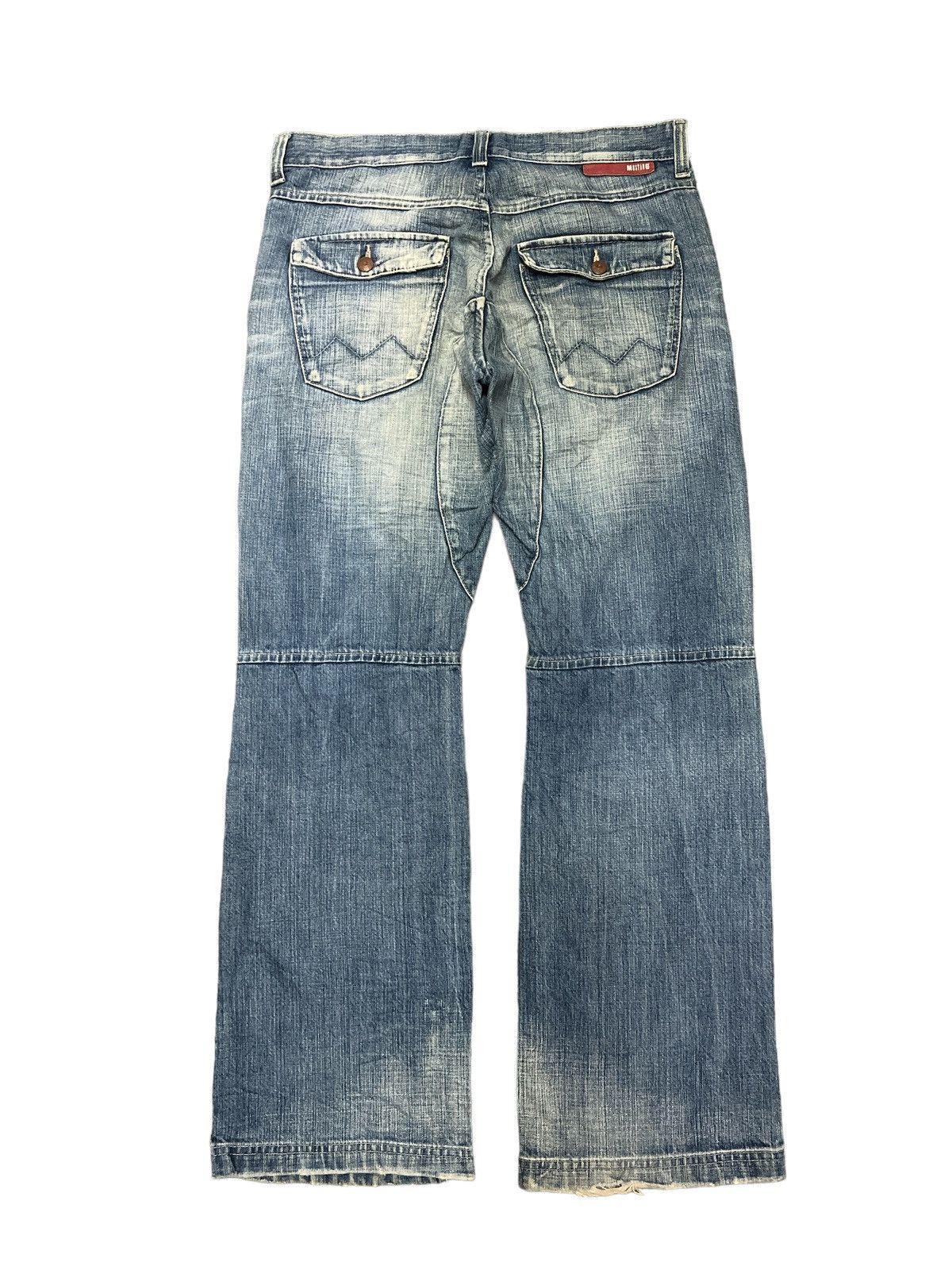 Japanese Brand FLARED💥MUSTANG BRAND DISTRESSED DENIM PANT Size US 32 / EU 48 - 6 Thumbnail