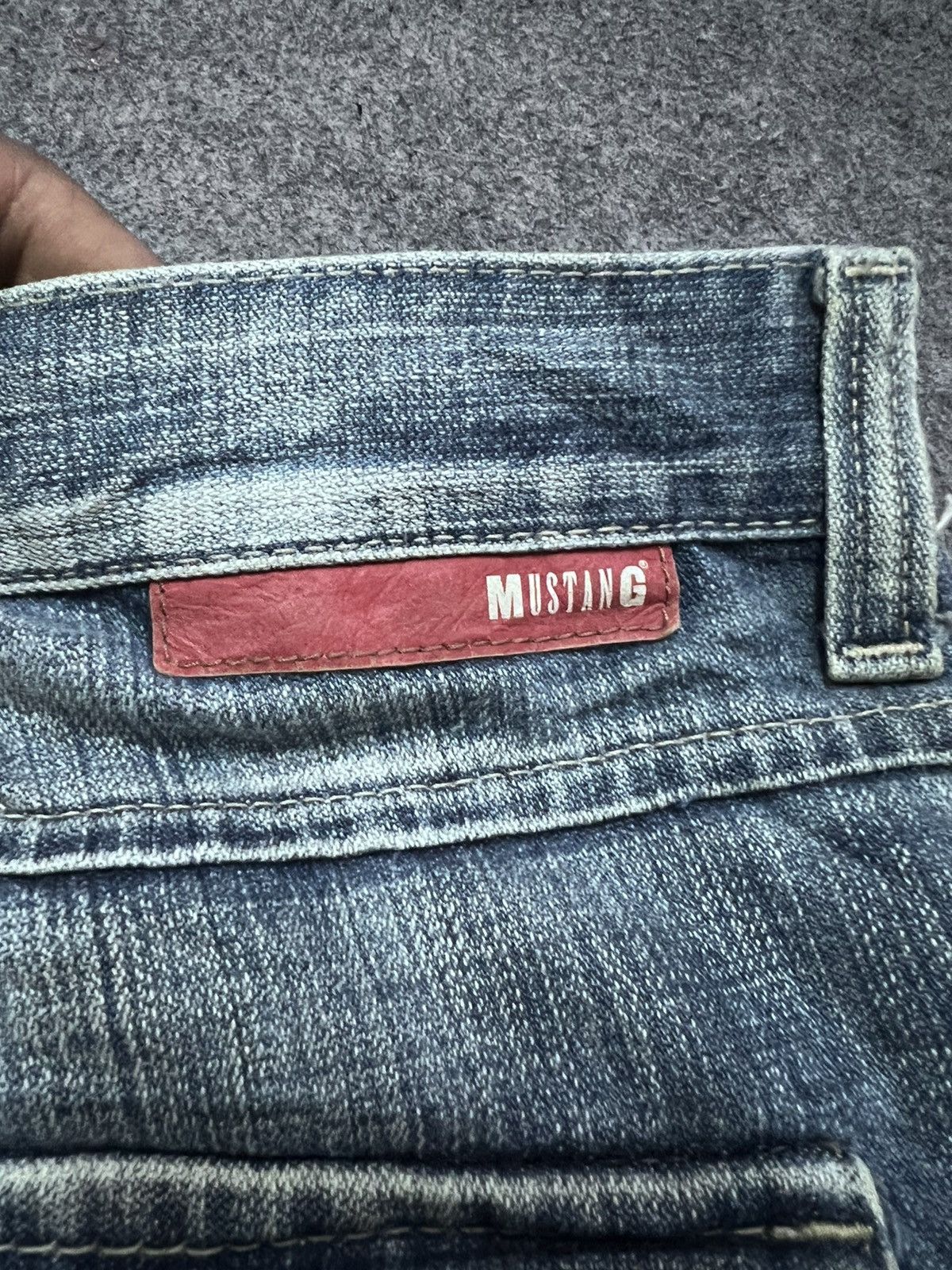 Japanese Brand FLARED💥MUSTANG BRAND DISTRESSED DENIM PANT Size US 32 / EU 48 - 7 Thumbnail