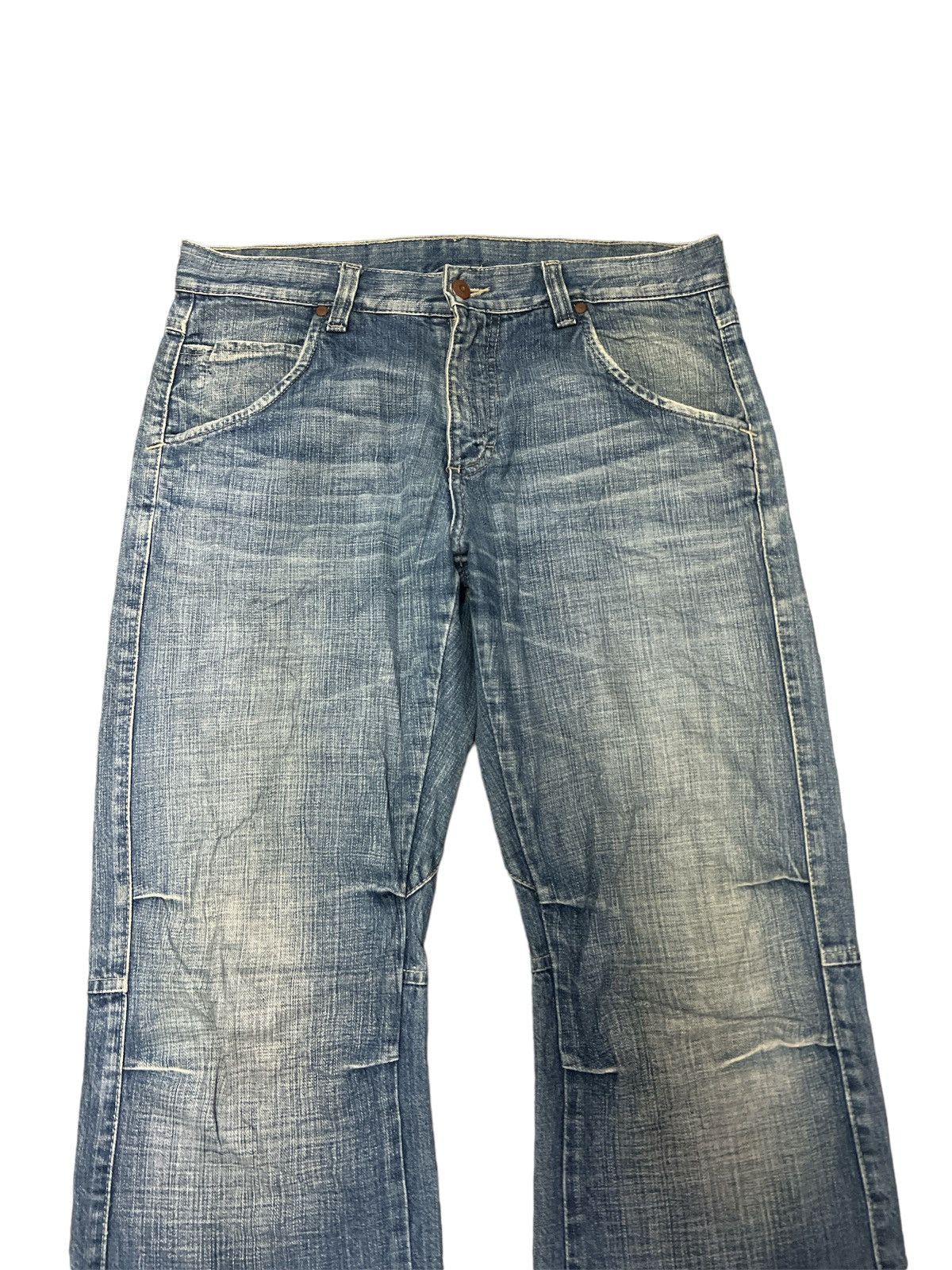 Japanese Brand FLARED💥MUSTANG BRAND DISTRESSED DENIM PANT Size US 32 / EU 48 - 2 Thumbnail