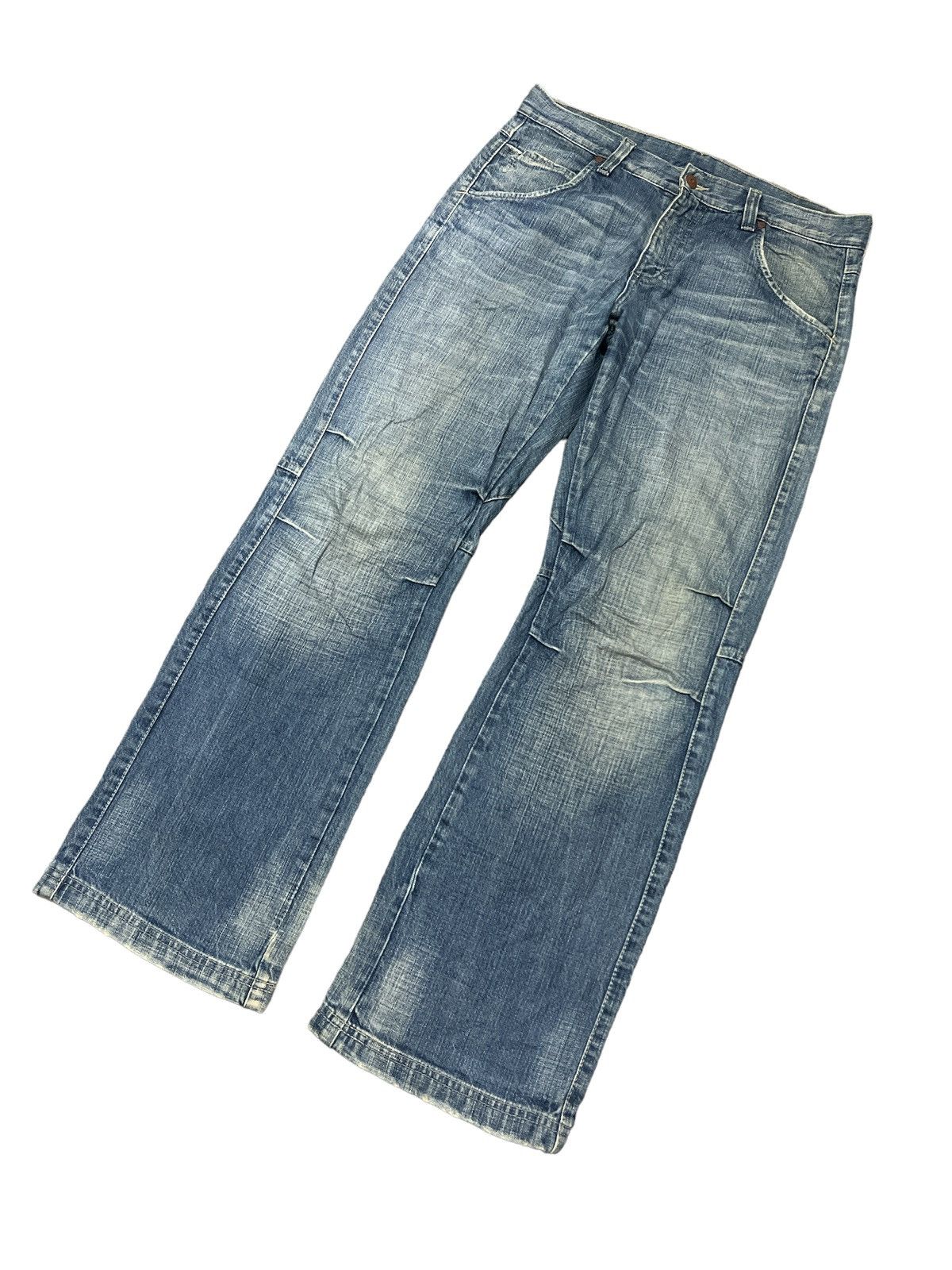 Japanese Brand FLARED💥MUSTANG BRAND DISTRESSED DENIM PANT Size US 32 / EU 48 - 5 Thumbnail