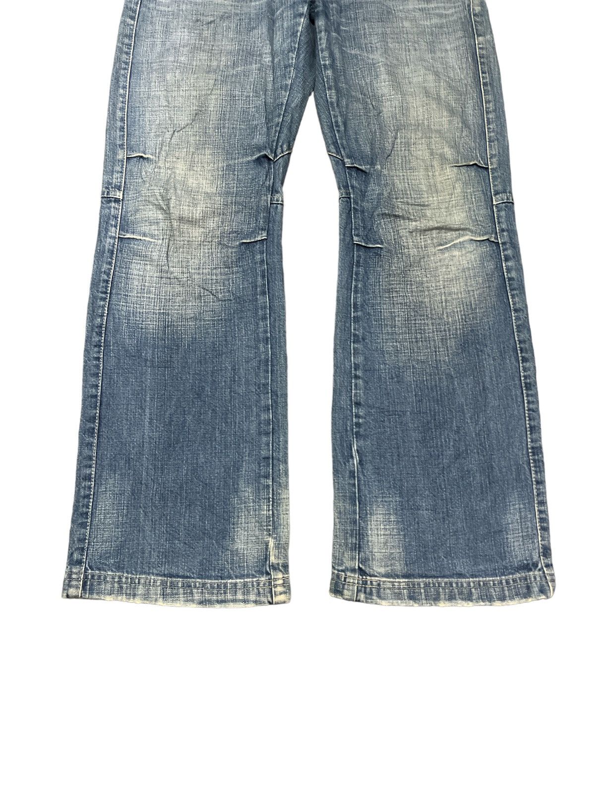 Japanese Brand FLARED💥MUSTANG BRAND DISTRESSED DENIM PANT Size US 32 / EU 48 - 3 Thumbnail