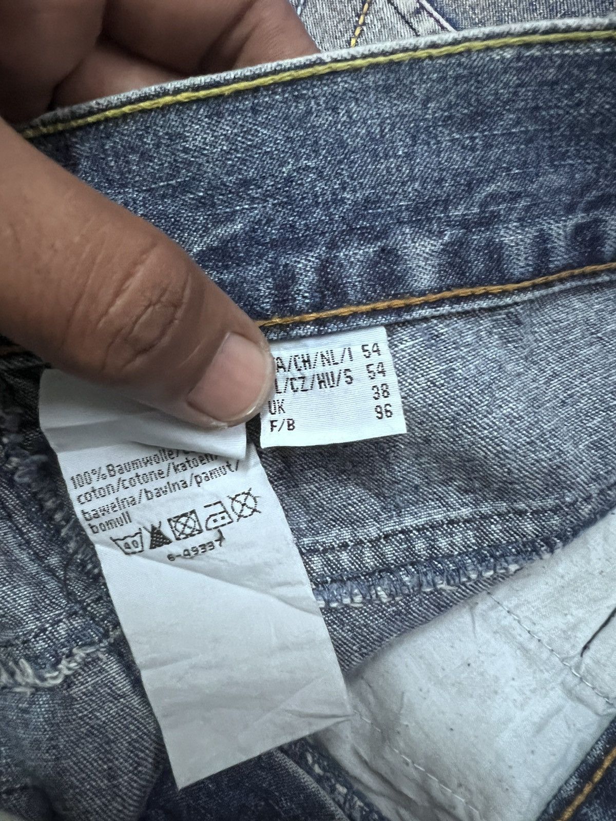 Japanese Brand BAGGY💥RAINBOW COLLECTION HALF CAMO DISTRESSED DENIM PANT Size US 38 / EU 54 - 7 Thumbnail