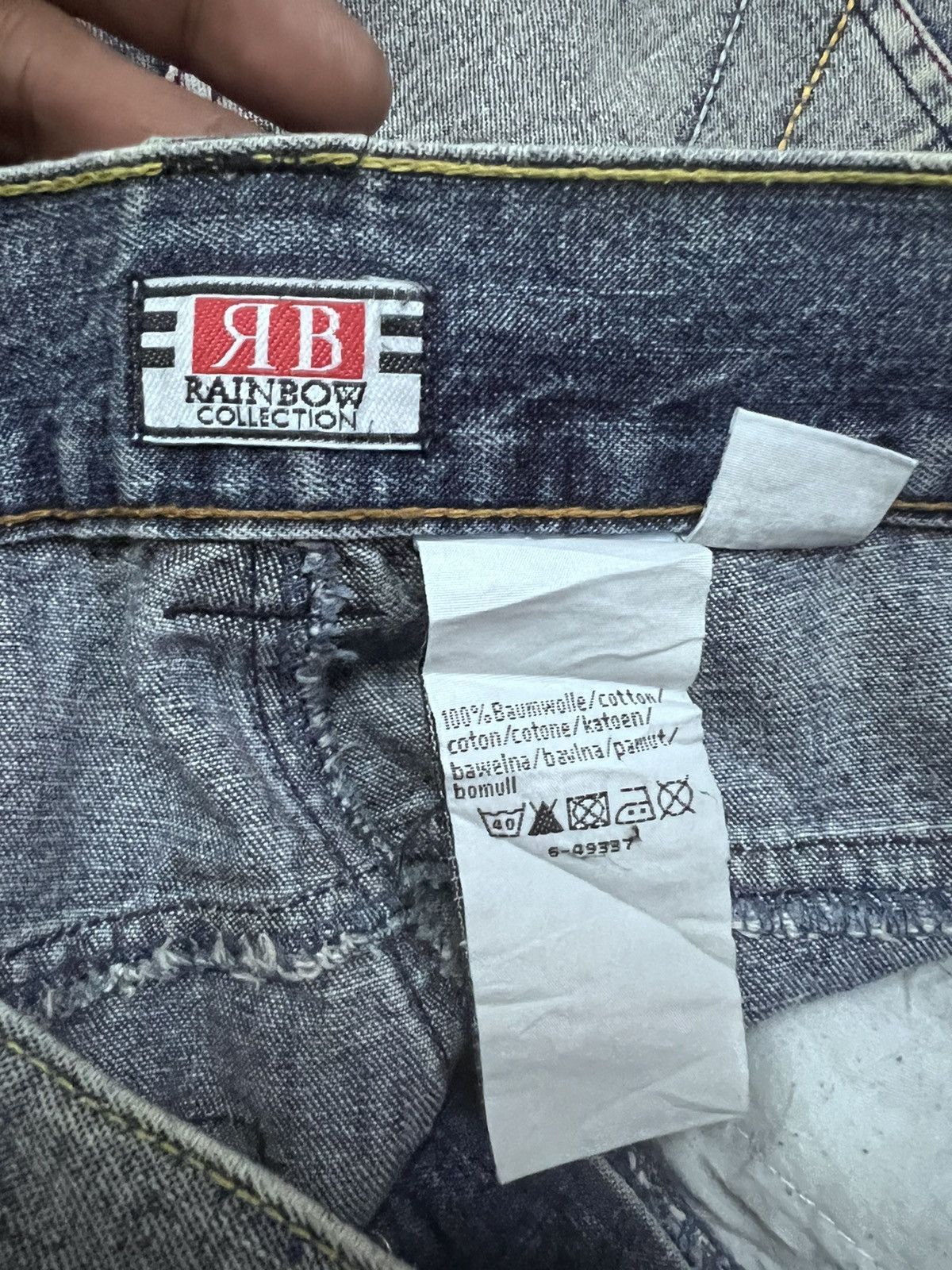 Japanese Brand BAGGY💥RAINBOW COLLECTION HALF CAMO DISTRESSED DENIM PANT Size US 38 / EU 54 - 6 Thumbnail