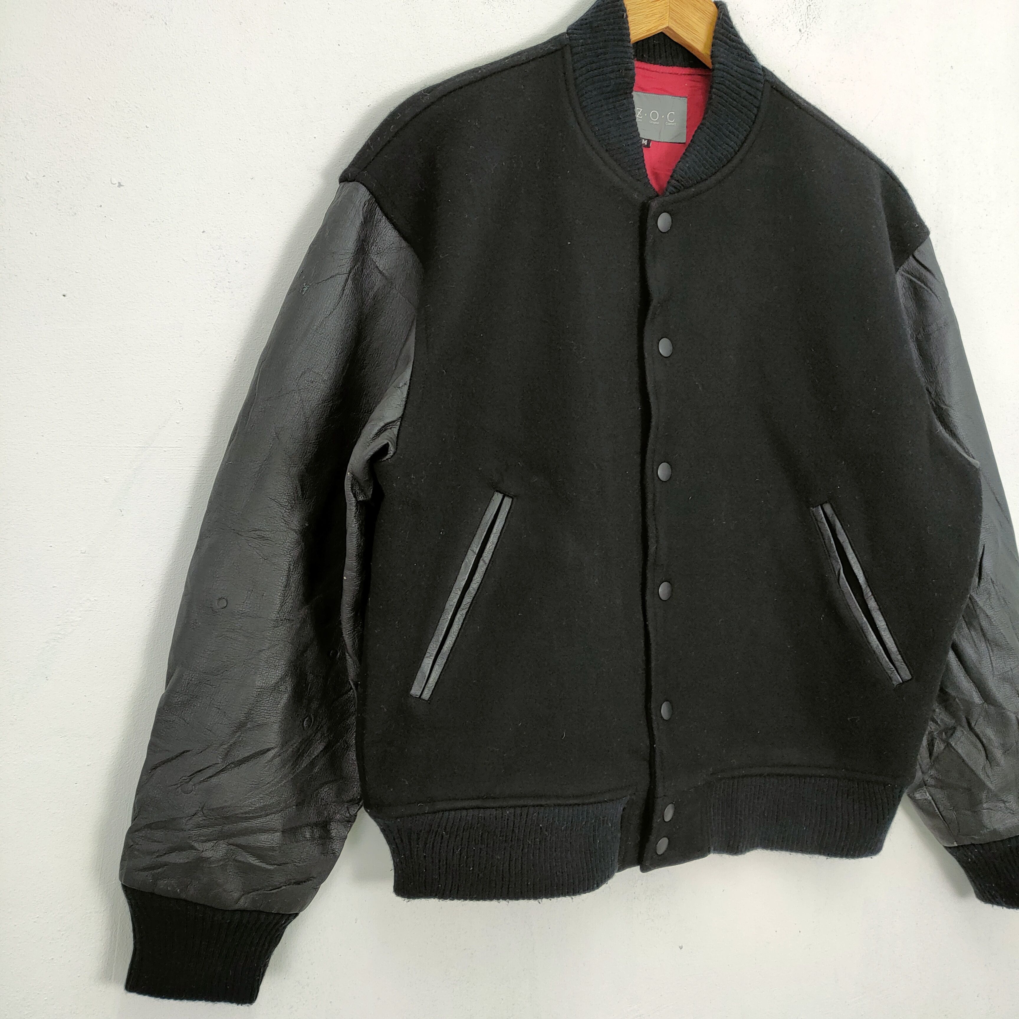 Japanese Brand O.Z.O.C BIG LOGO WOOL VARSITY JACKET Size US M / EU 48-50 / 2 - 2 Thumbnail