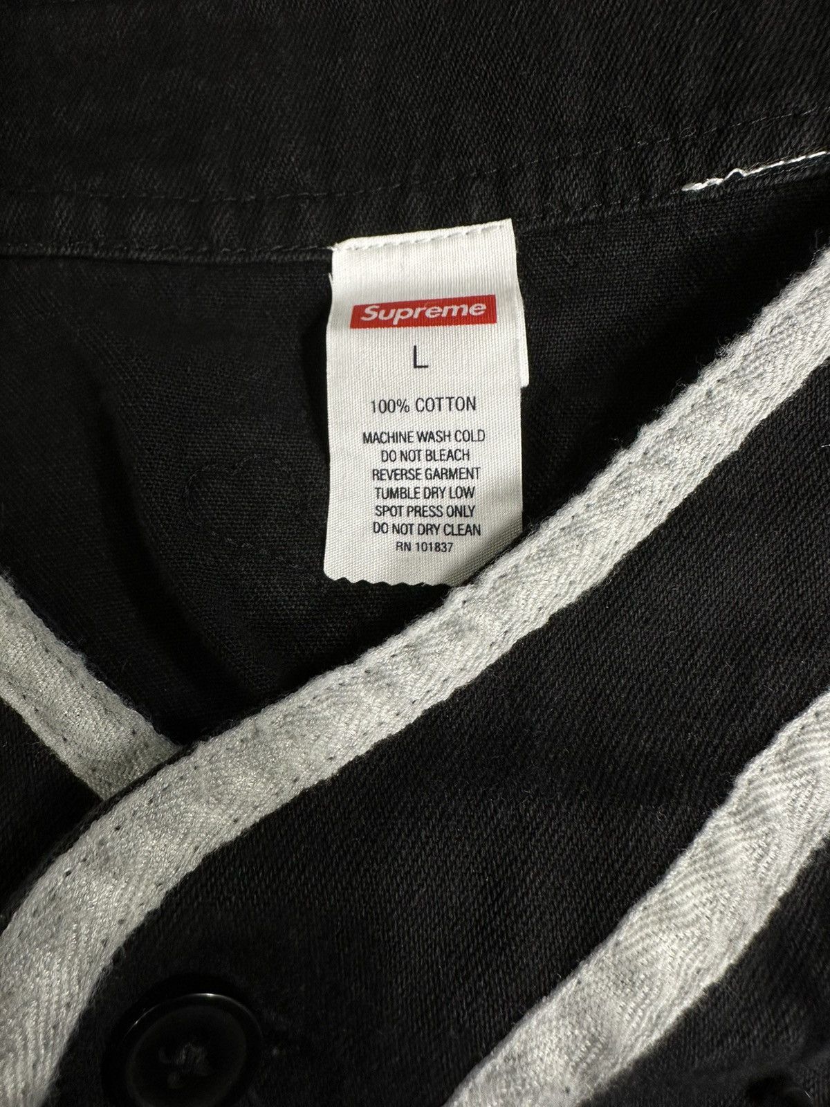 Supreme Supreme Patches Denim Baseball Jersey Size US L / EU 52-54 / 3 - 3 Thumbnail