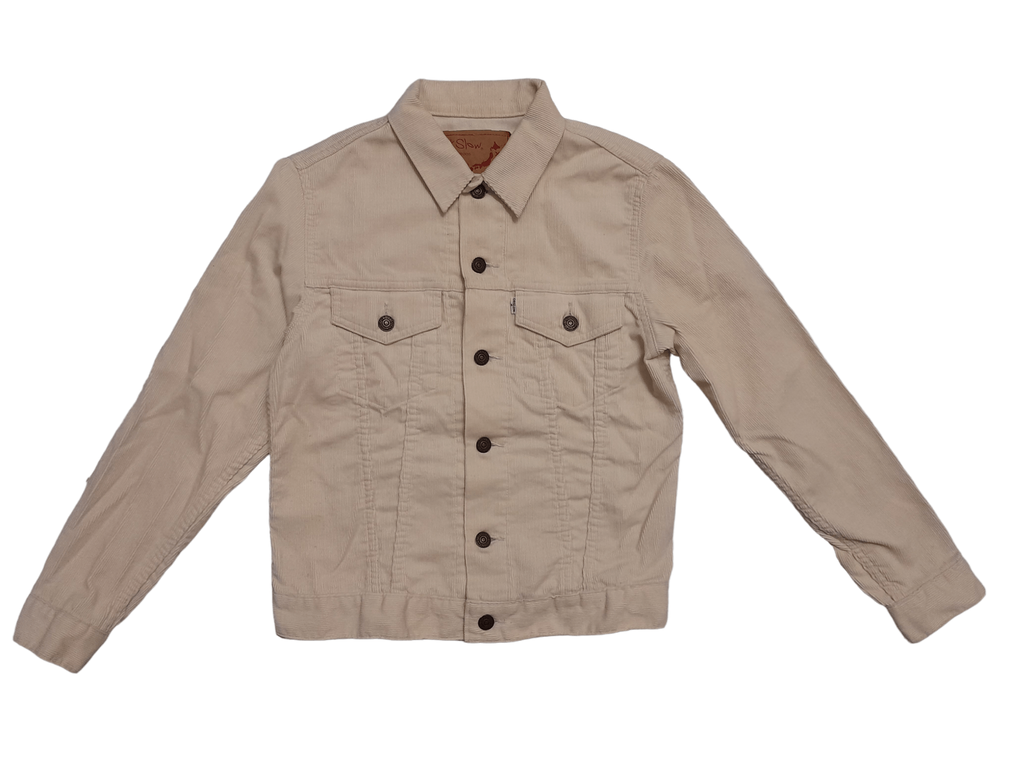 image of Orslow Japan Trucker Jacket (E906) in Cream, Men's (Size Small)