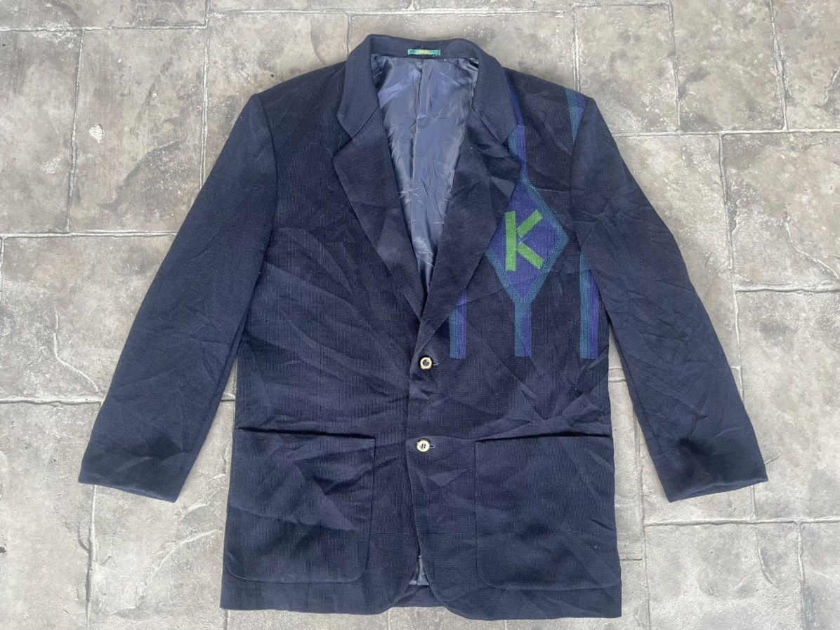 Kenzo JAPAN MADE Kenzo Knit Style Coat Blazer Size 48L - 1 Thumbnail