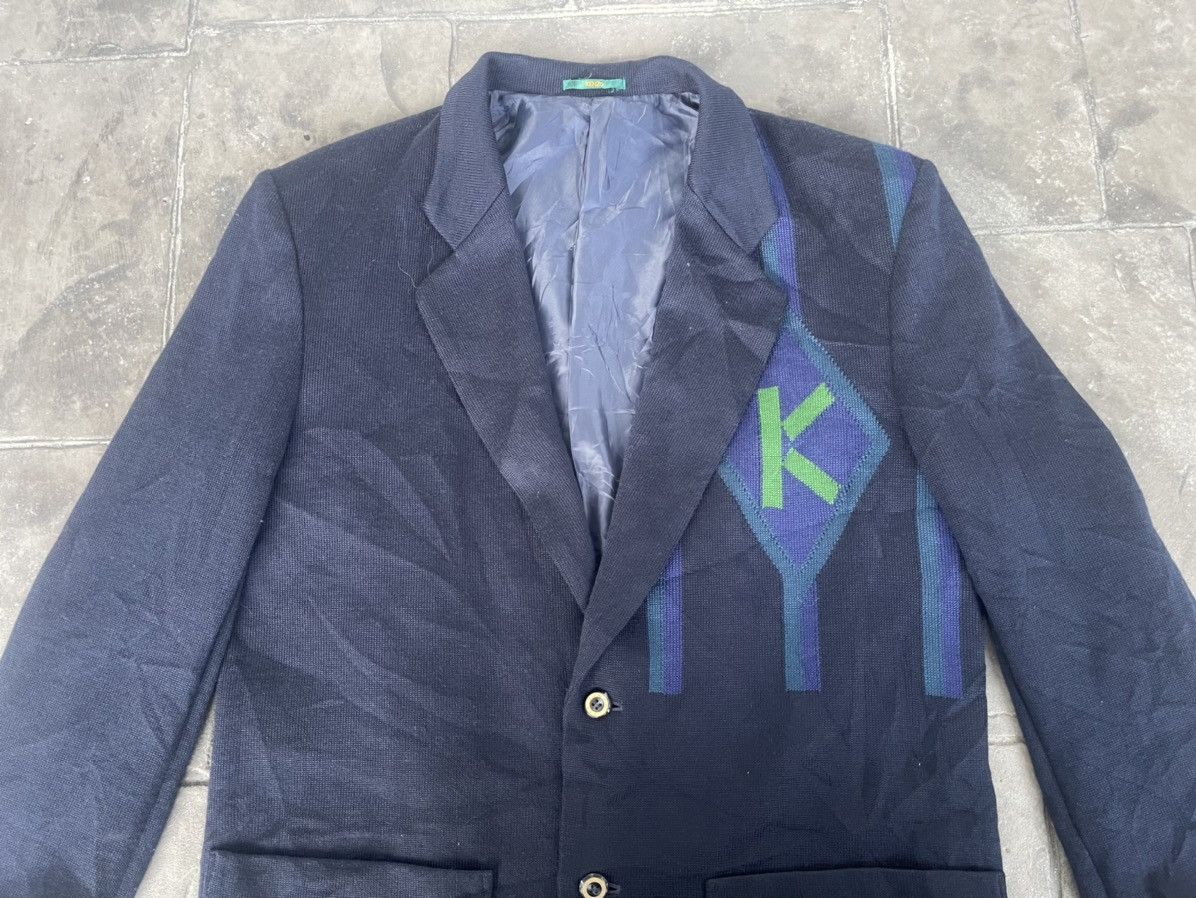 Kenzo JAPAN MADE Kenzo Knit Style Coat Blazer Size 48L - 2 Thumbnail
