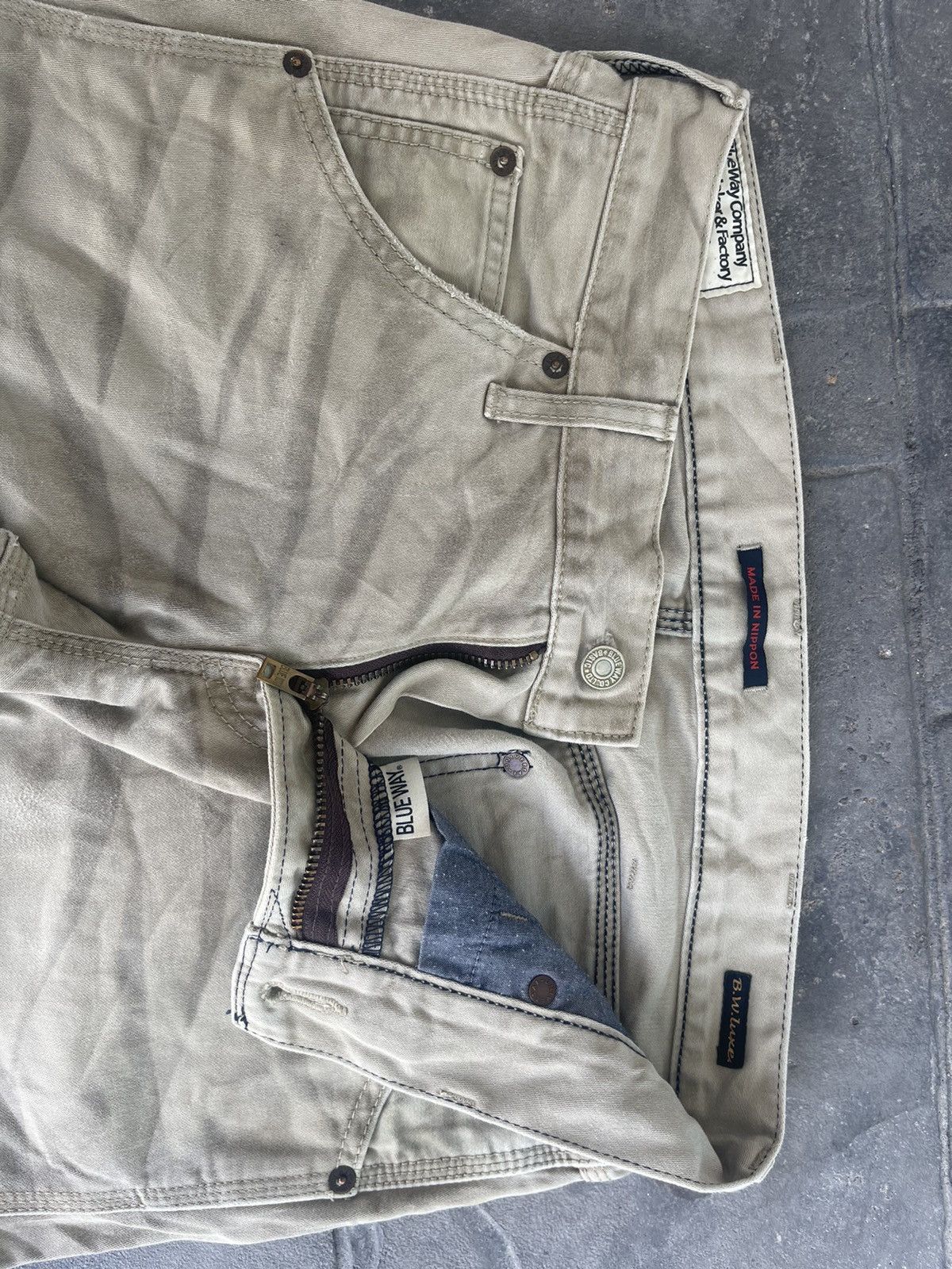 Japanese Brand JAPAN MADE Blue Way Nippon Distressed Denim Size US 30 / EU 46 - 7 Thumbnail