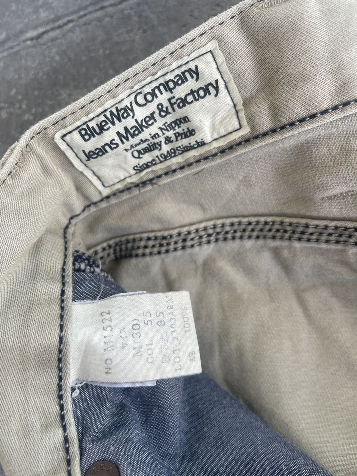Japanese Brand JAPAN MADE Blue Way Nippon Distressed Denim Size US 30 / EU 46 - 8 Thumbnail
