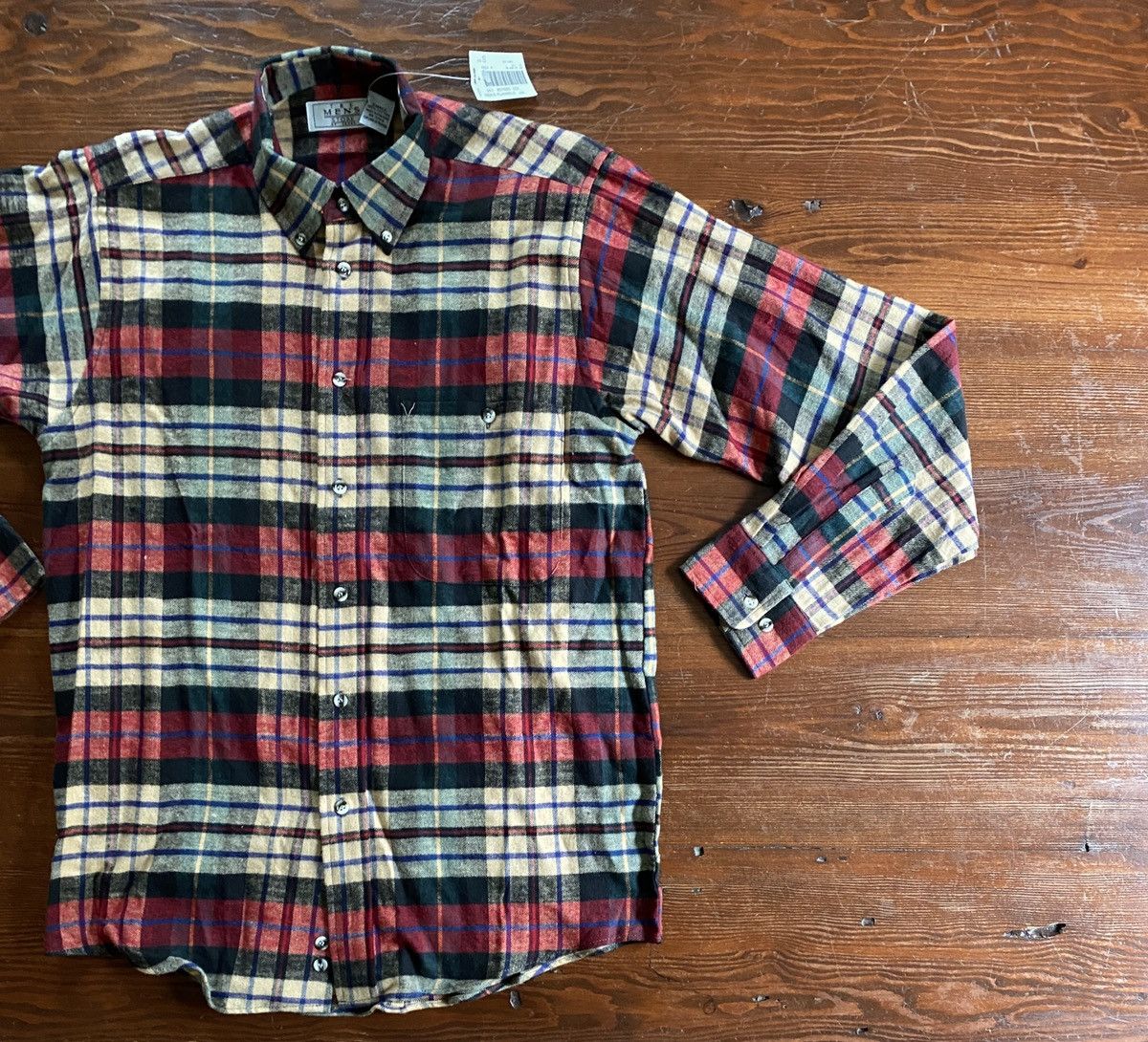 The Men's Store Vintage NWT Early 90’s Sears Flannel Long Sleeve Button Up Size US S / EU 44-46 / 1 - 1 Thumbnail