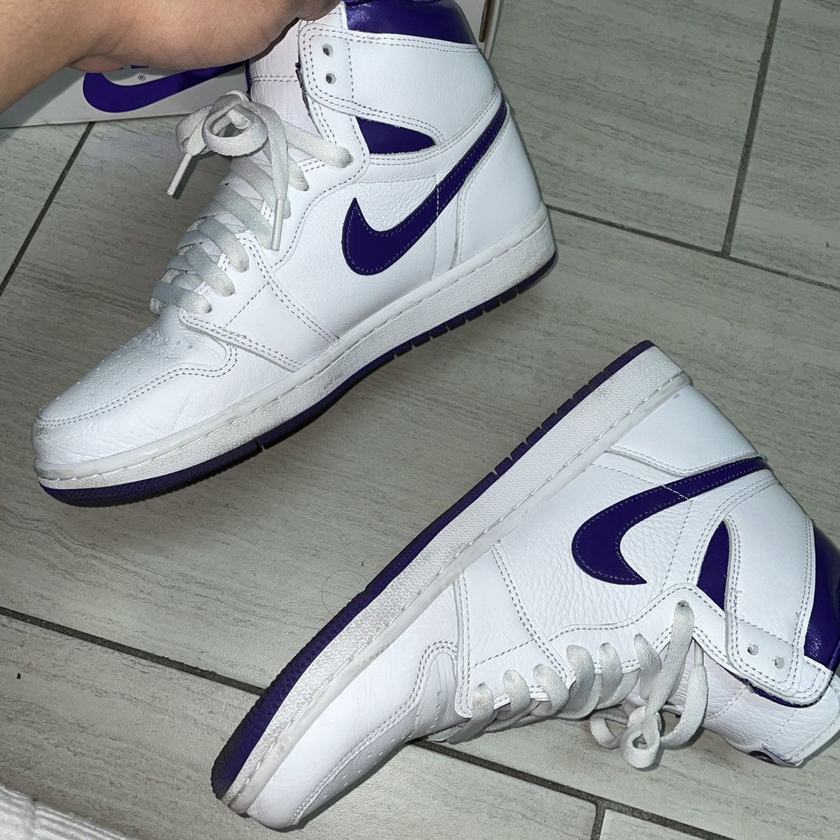 Jordan Brand × Nike Jordan 1 Metallic Purple Court High OG 7.5 M Size US 7.5 / EU 40-41 - 3 Thumbnail