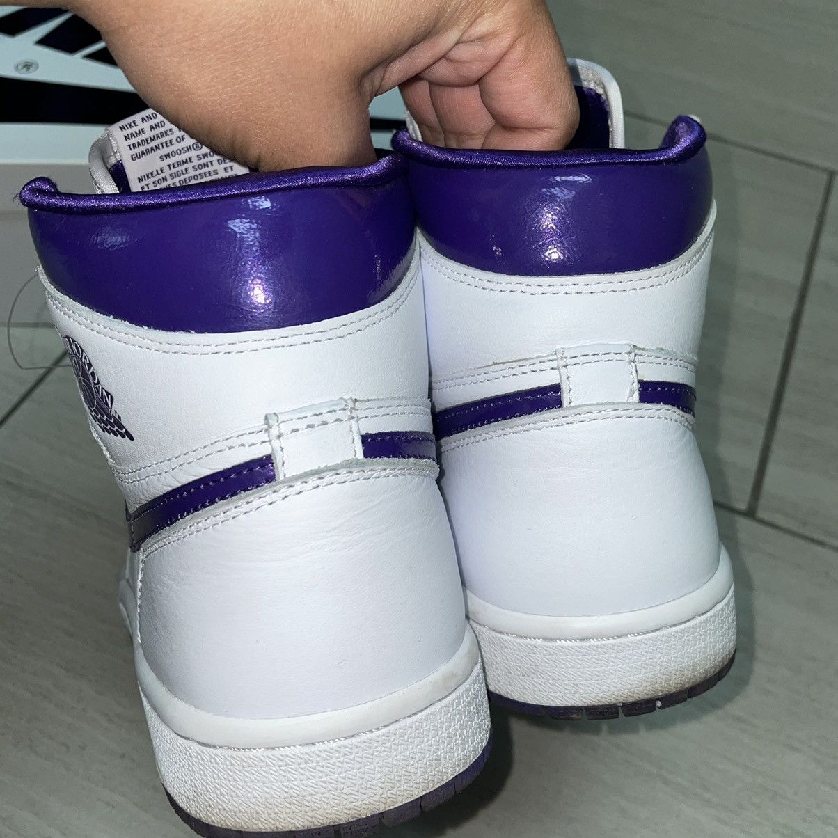 Jordan Brand × Nike Jordan 1 Metallic Purple Court High OG 7.5 M Size US 7.5 / EU 40-41 - 5 Thumbnail