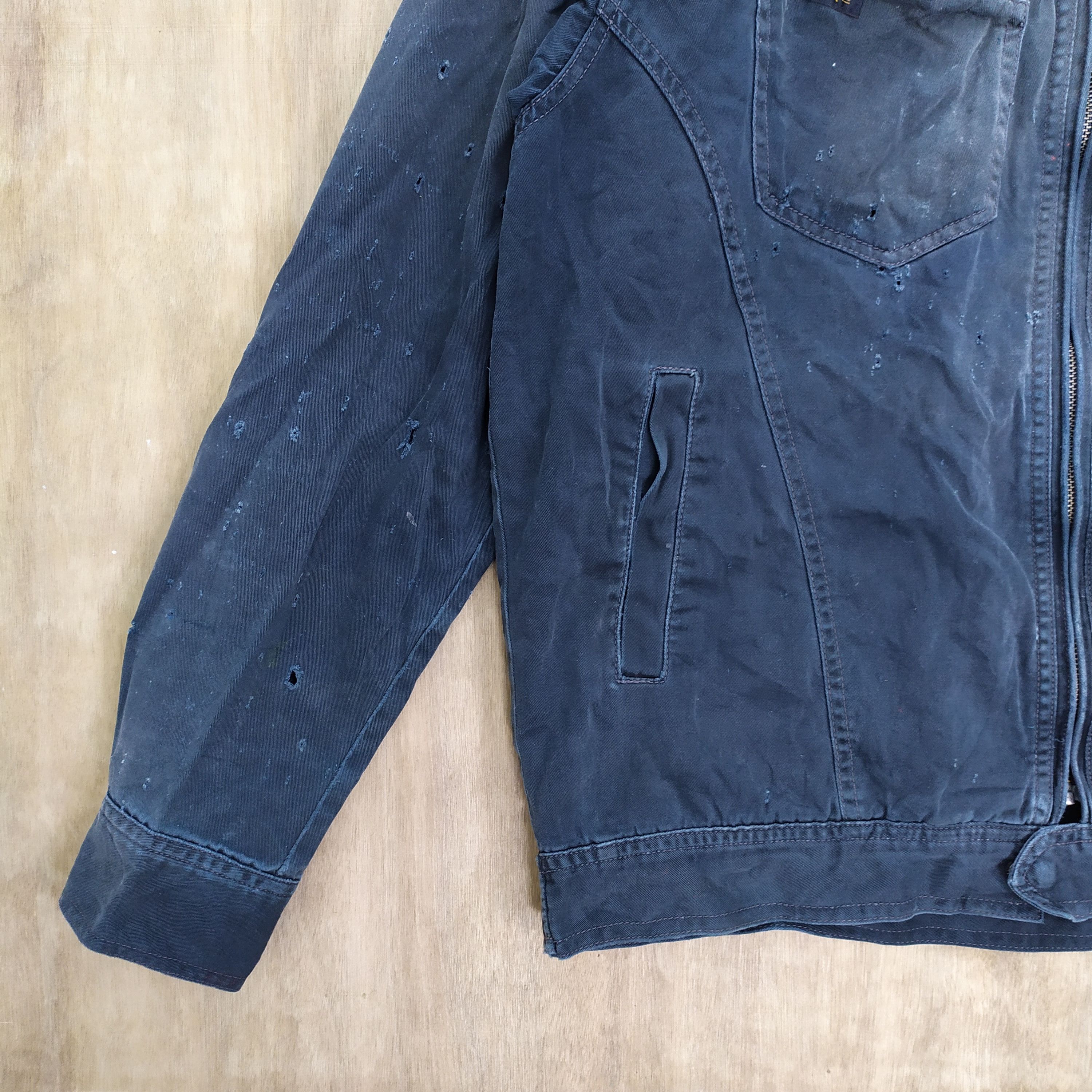 Vintage VINTAGE THE TOUGH FADED BLACK DISTRESSED WORKWEAR JACKET Size US L / EU 52-54 / 3 - 3 Thumbnail